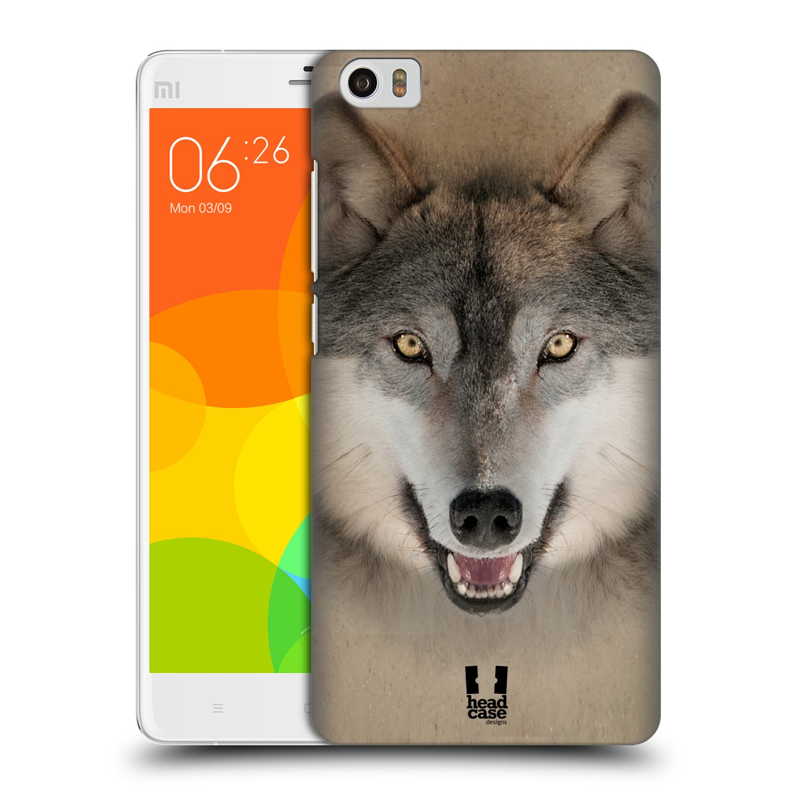 HEAD CASE pevný plastový obal na mobil XIAOMI Mi Note vzor Zvířecí tváře 2 vlk šedý