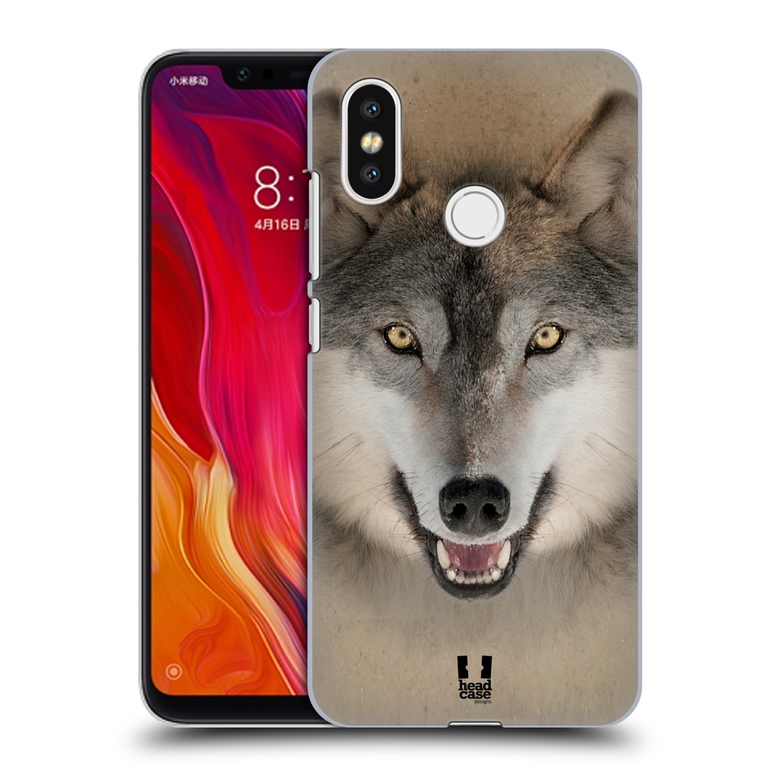 HEAD CASE plastový obal na mobil Xiaomi Mi 8 vzor Zvířecí tváře 2 vlk šedý