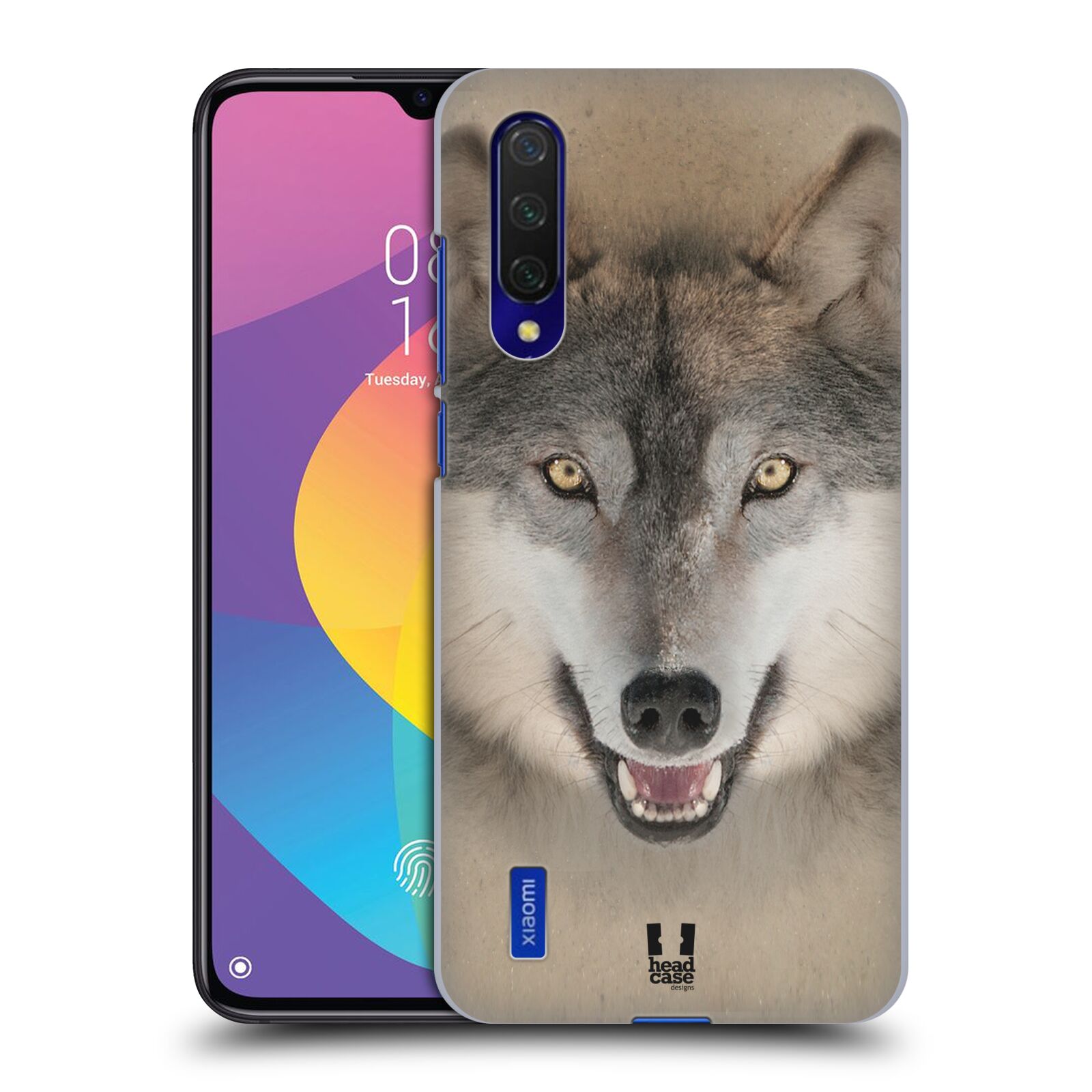 Zadní kryt na mobil Xiaomi MI 9 LITE vzor Zvířecí tváře 2 vlk šedý