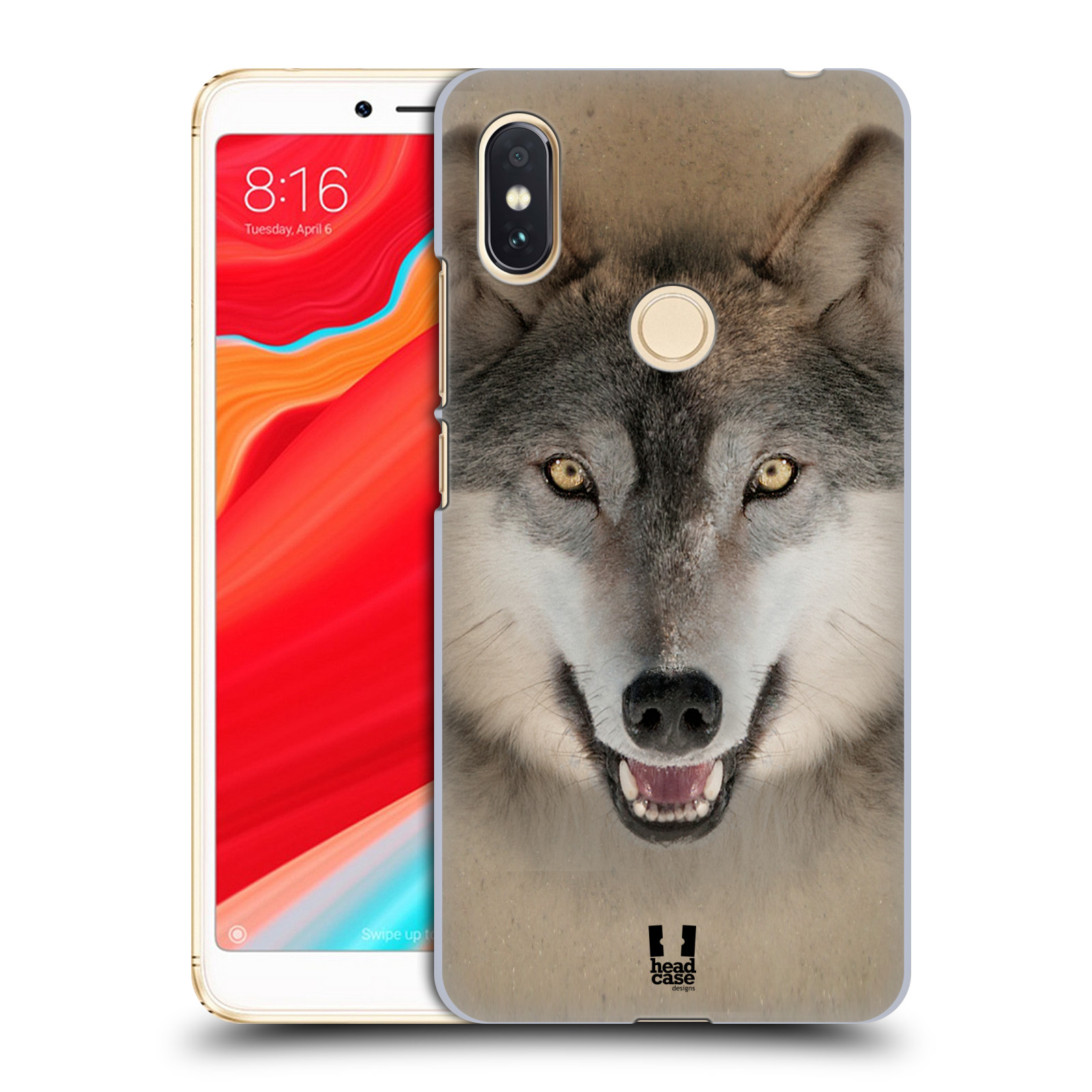 HEAD CASE plastový obal na mobil Xiaomi Redmi S2 vzor Zvířecí tváře 2 vlk šedý