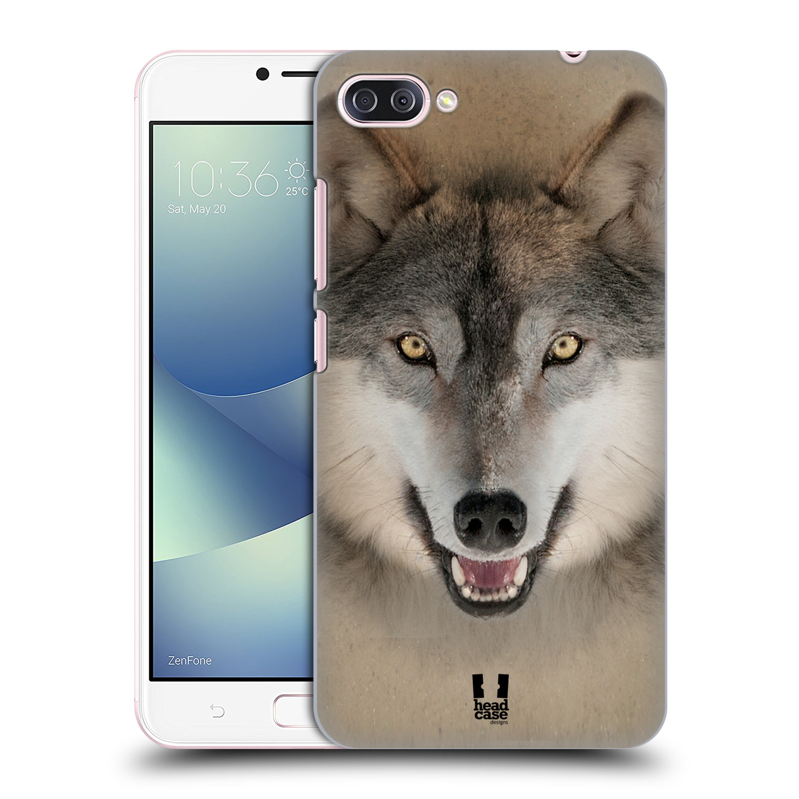 HEAD CASE plastový obal na mobil Asus Zenfone 4 MAX ZC554KL vzor Zvířecí tváře 2 vlk šedý