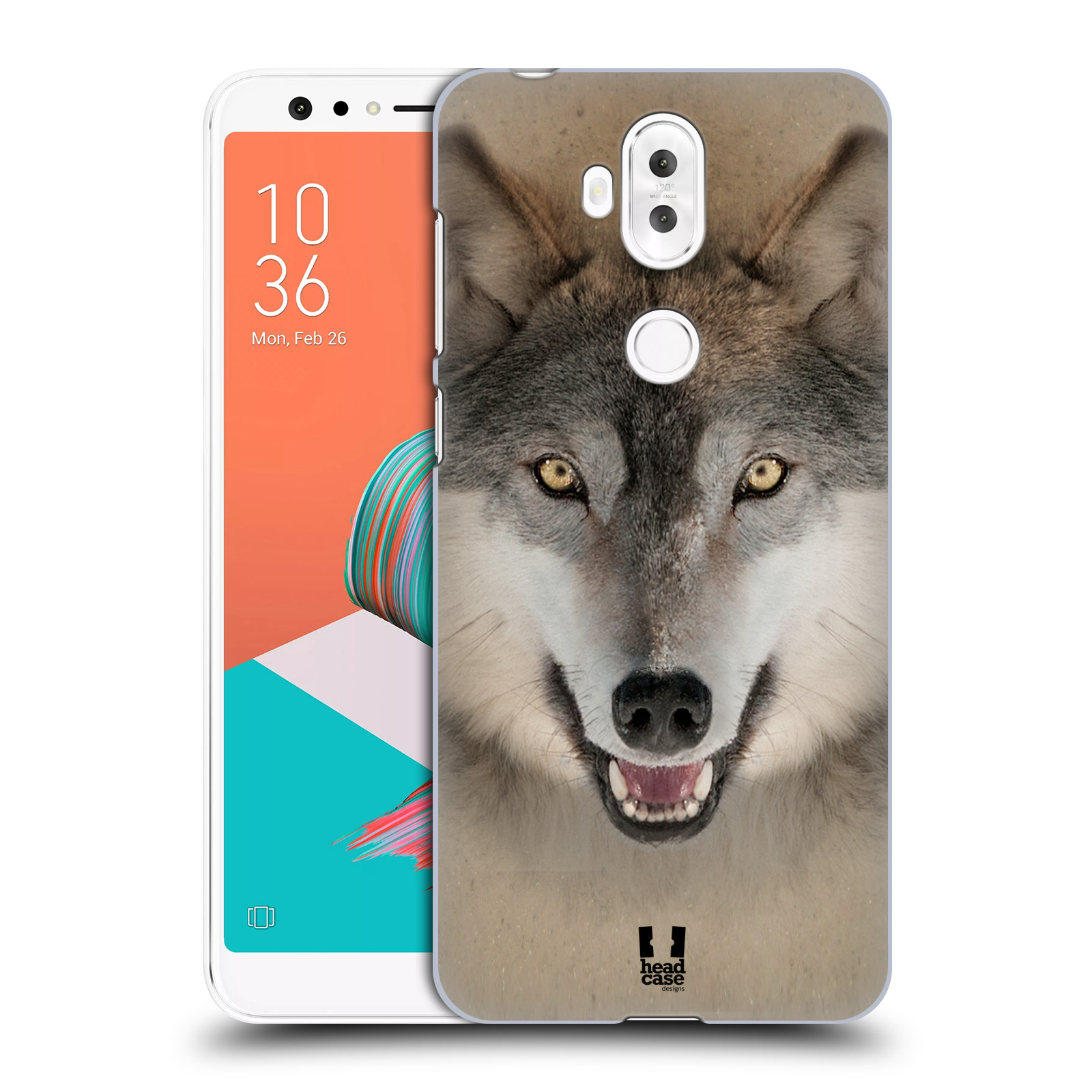 HEAD CASE plastový obal na mobil Asus Zenfone 5 LITE ZC600KL vzor Zvířecí tváře 2 vlk šedý