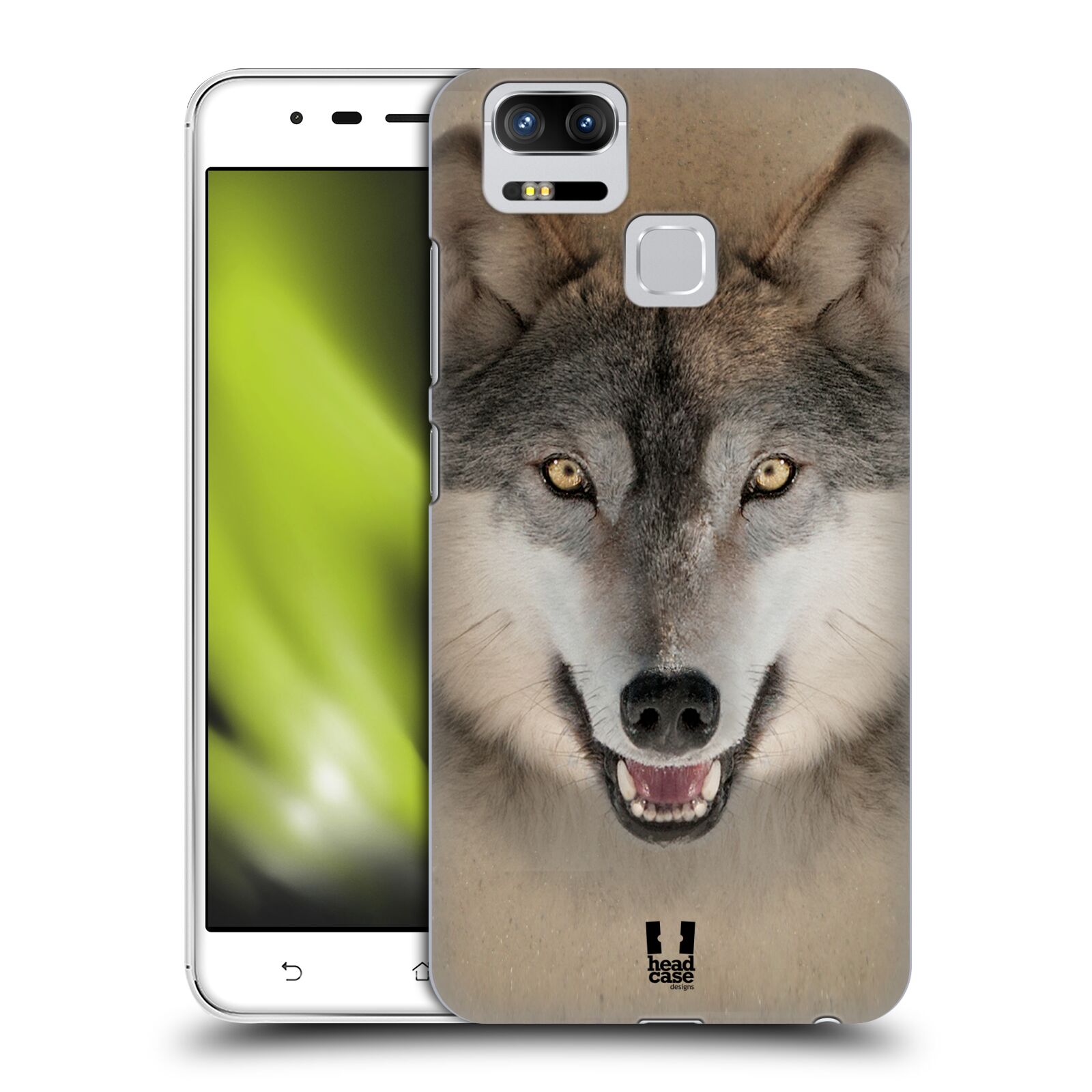 HEAD CASE plastový obal na mobil Asus Zenfone 3 Zoom ZE553KL vzor Zvířecí tváře 2 vlk šedý