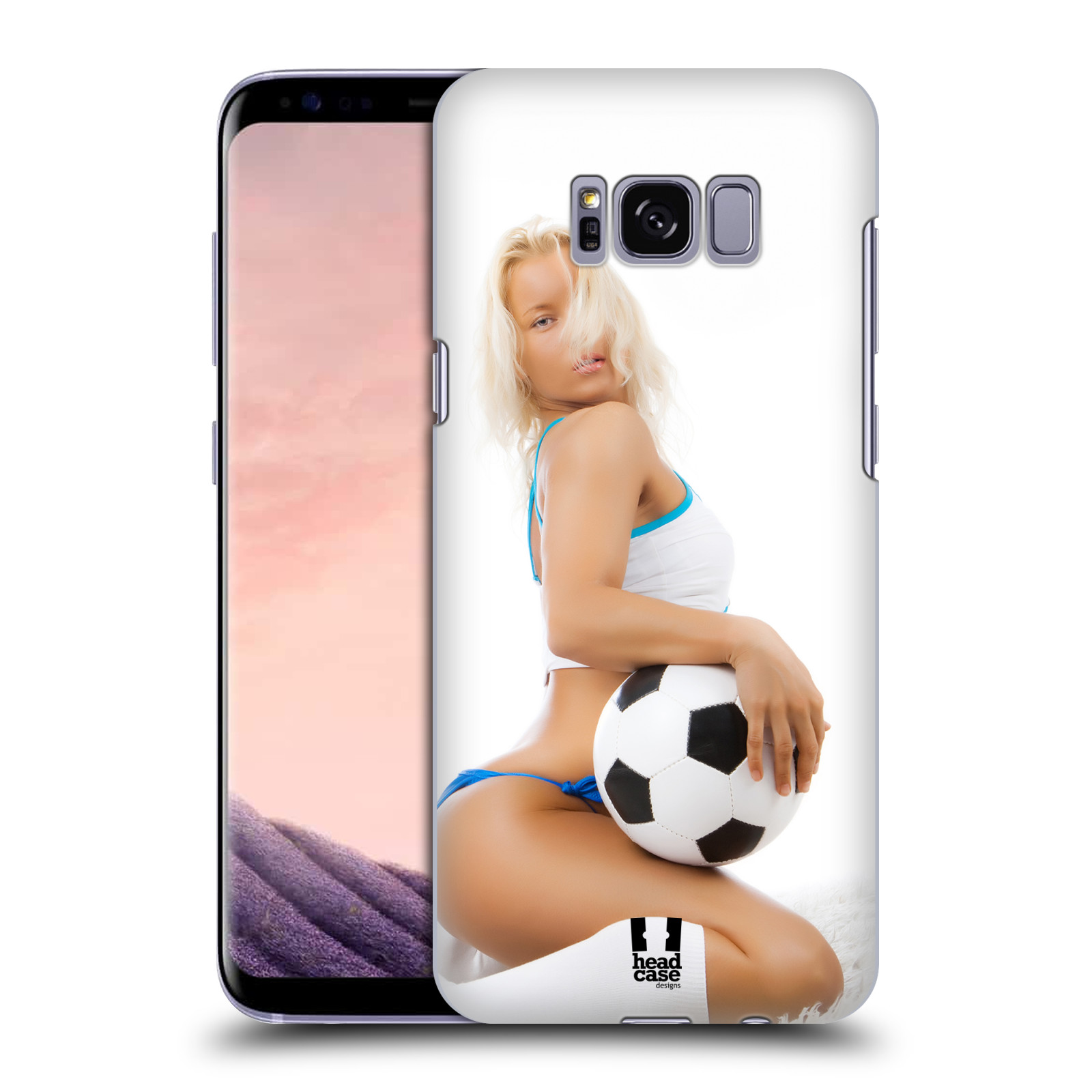 HEAD CASE plastový obal na mobil Samsung Galaxy S8 vzor Fotbalové modelky BLONDÝNKA