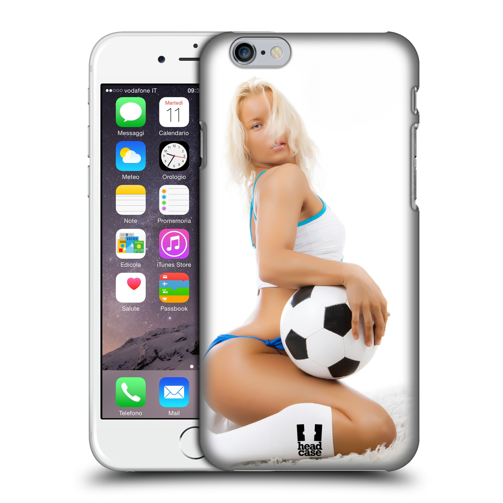 Plastové pouzdro pro mobil Apple Iphone 6/6S vzor Fotbalové modelky BLONDÝNKA
