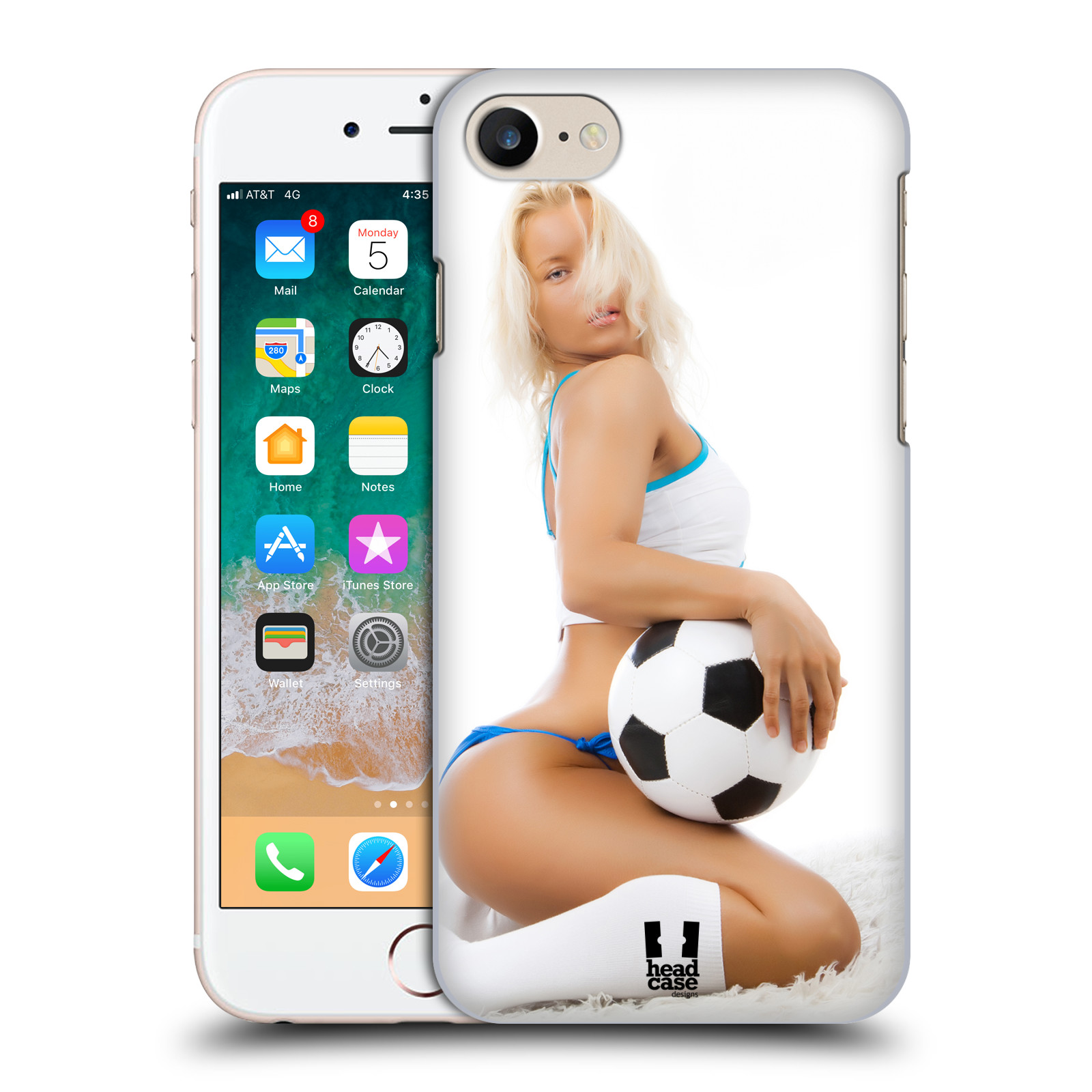 HEAD CASE plastový obal na mobil Apple Iphone 7 vzor Fotbalové modelky BLONDÝNKA