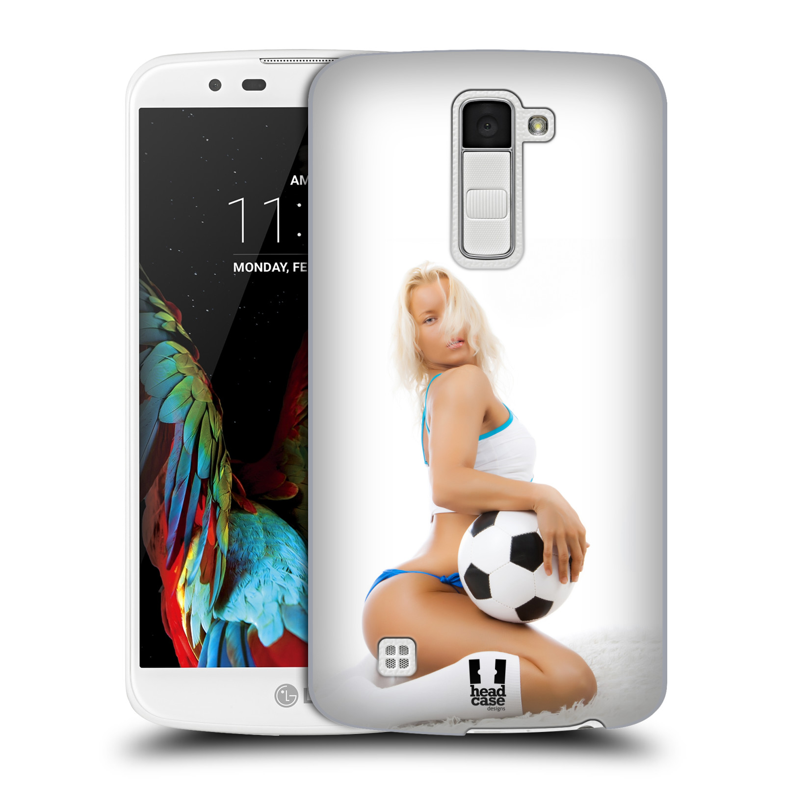 HEAD CASE plastový obal na mobil LG K10 vzor Fotbalové modelky BLONDÝNKA