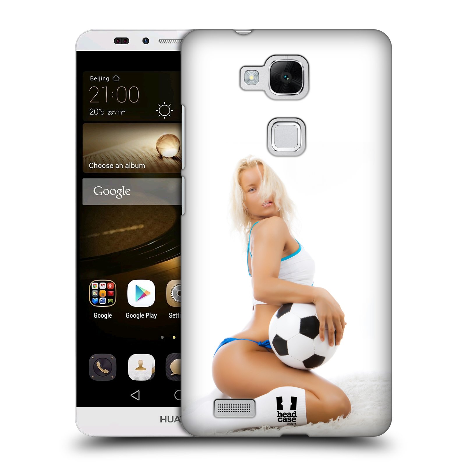 HEAD CASE plastový obal na mobil Huawei Mate 7 vzor Fotbalové modelky BLONDÝNKA