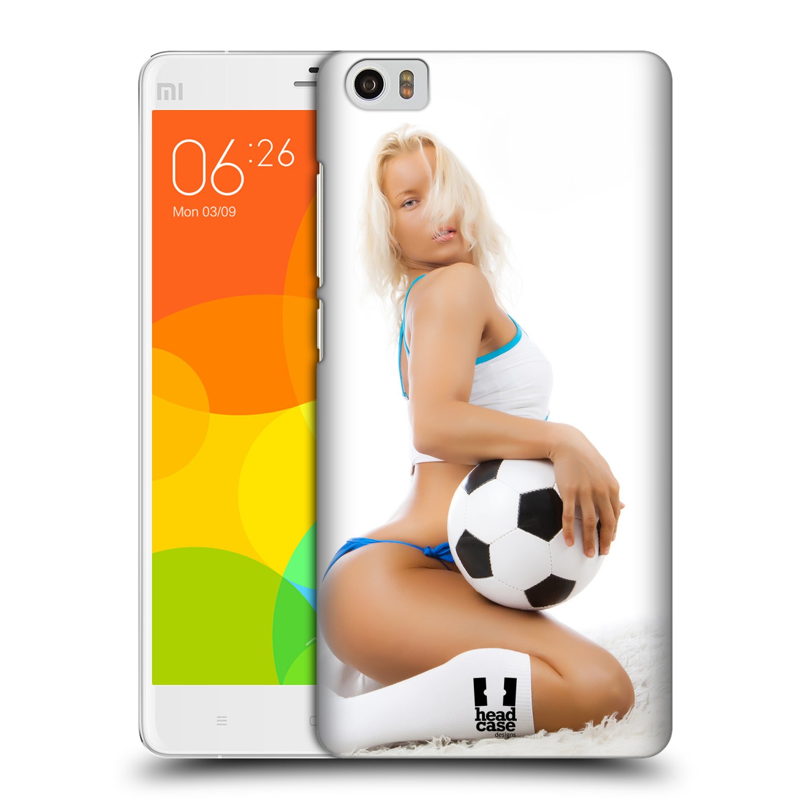 HEAD CASE pevný plastový obal na mobil XIAOMI Mi Note vzor Fotbalové modelky BLONDÝNKA