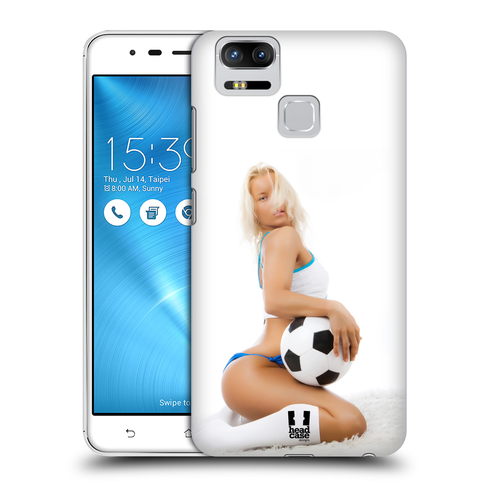 HEAD CASE plastový obal na mobil Asus Zenfone 3 Zoom ZE553KL vzor Fotbalové modelky BLONDÝNKA