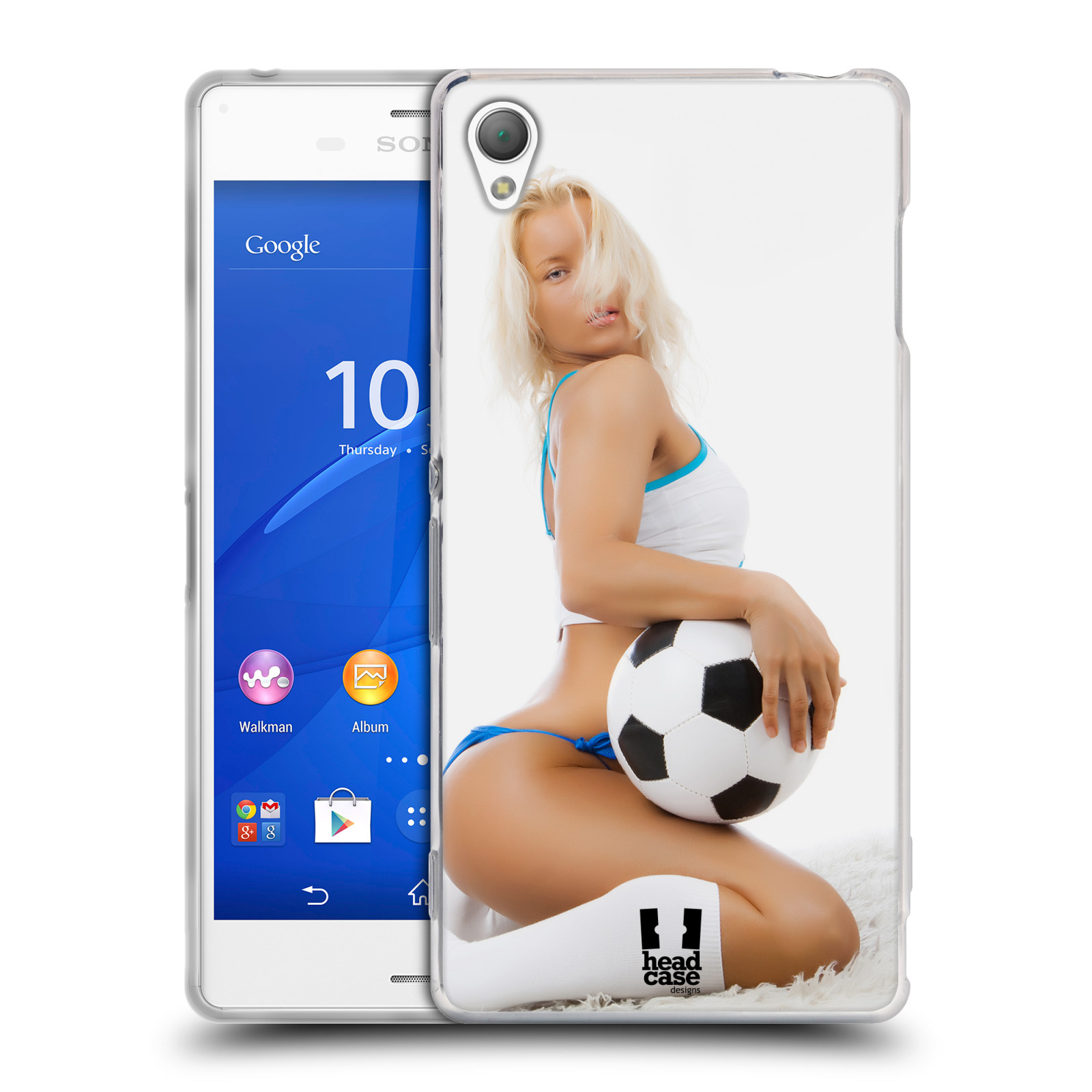 HEAD CASE silikonový obal na mobil Sony Xperia Z3 vzor Fotbalové modelky BLONDÝNKA