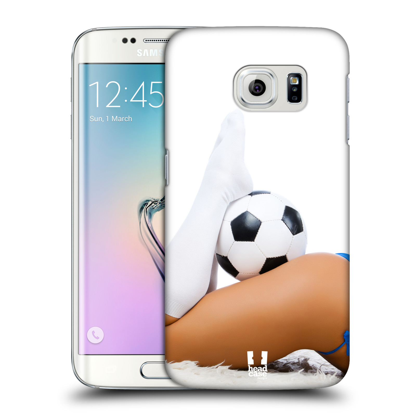 HEAD CASE plastový obal na mobil SAMSUNG Galaxy S6 EDGE (G9250, G925, G925F) vzor Fotbalové modelky PODKOLENKY