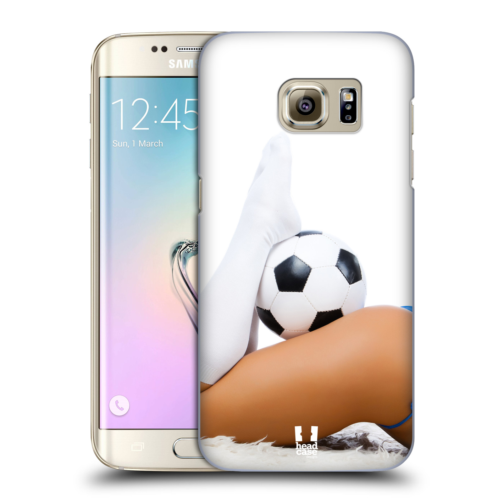 HEAD CASE plastový obal na mobil SAMSUNG GALAXY S7 EDGE vzor Fotbalové modelky PODKOLENKY