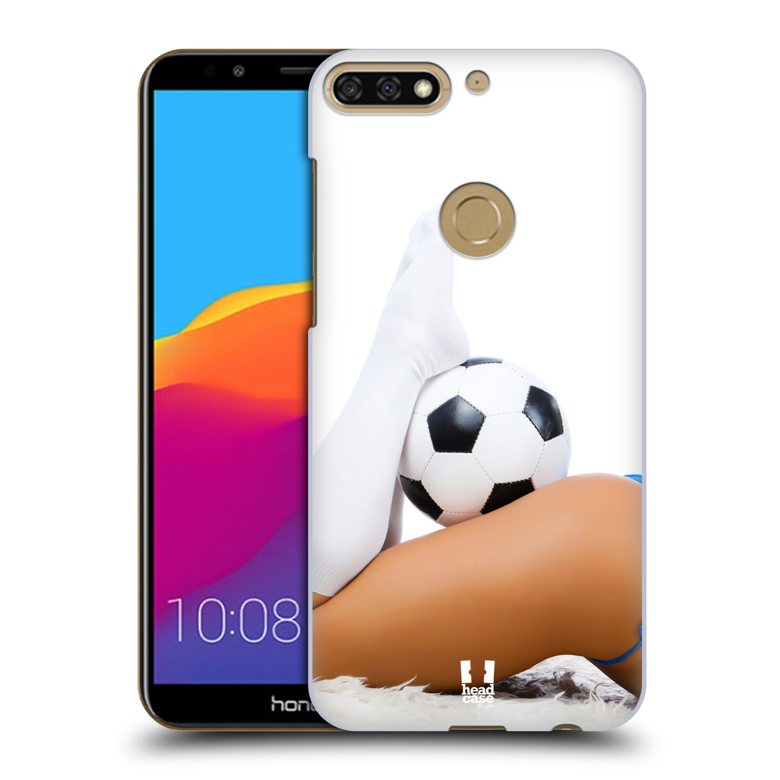 HEAD CASE plastový obal na mobil Honor 7c vzor Fotbalové modelky PODKOLENKY