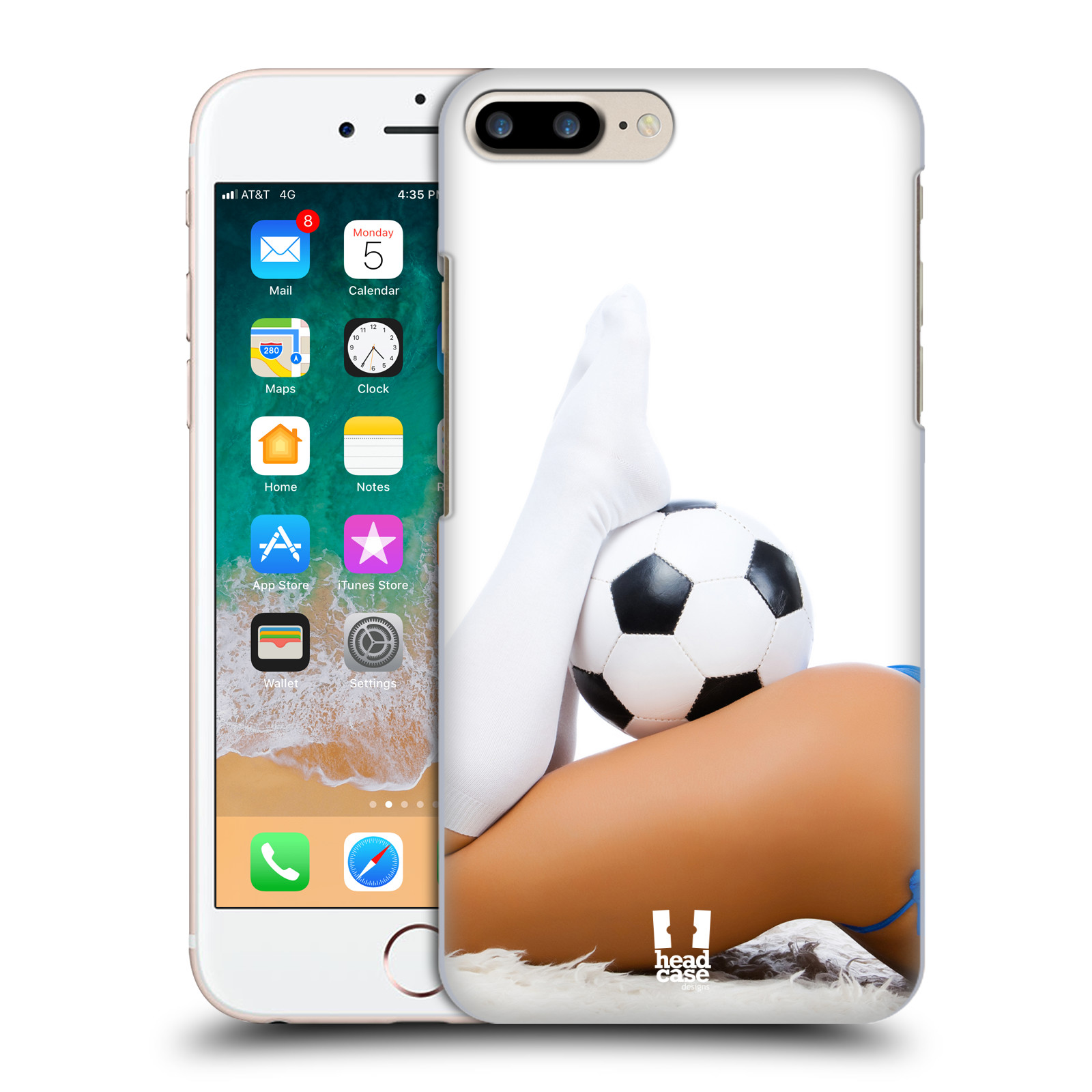 Plastové pouzdro pro mobil Apple Iphone 8 PLUS vzor Fotbalové modelky PODKOLENKY