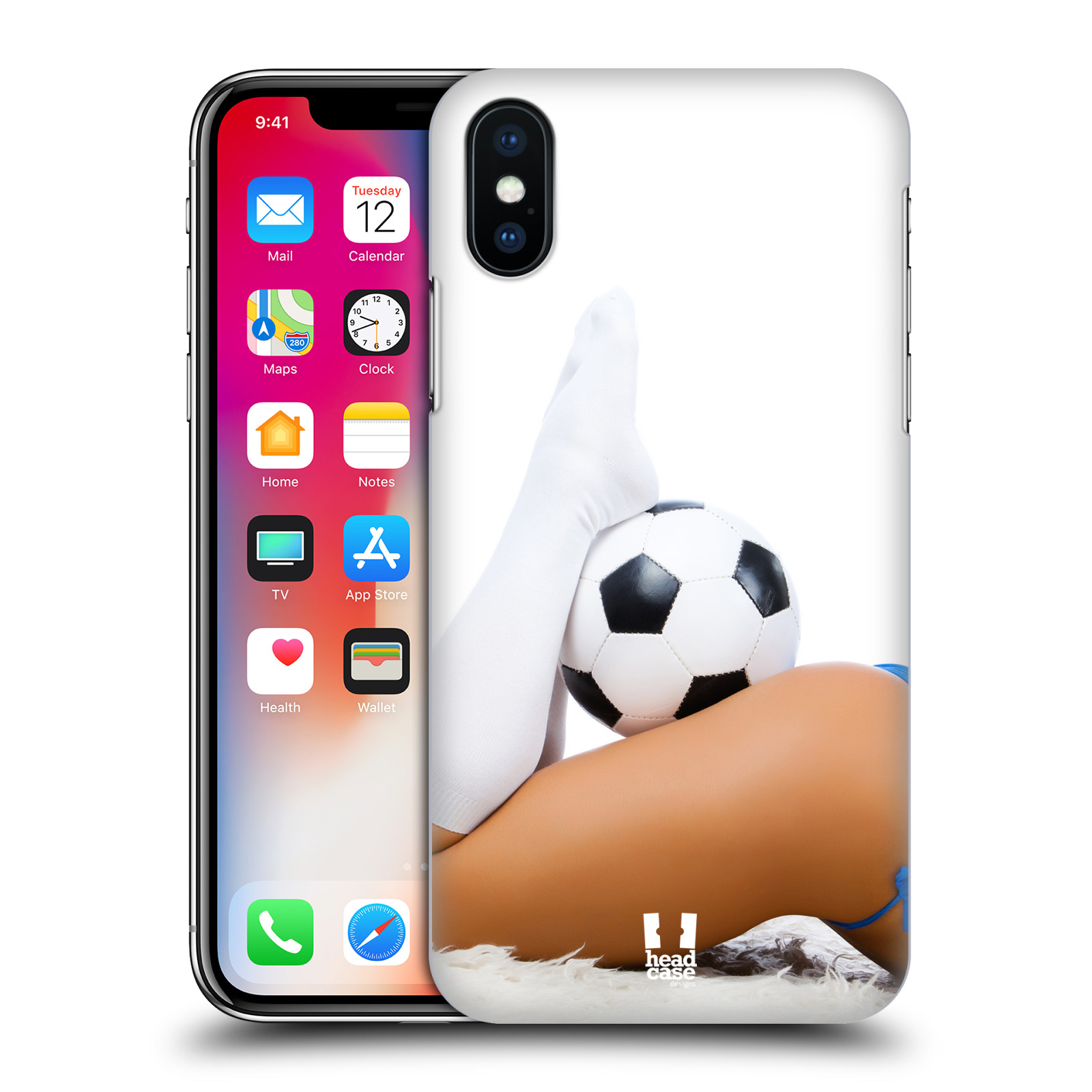 HEAD CASE plastový obal na mobil Apple Iphone X / XS vzor Fotbalové modelky PODKOLENKY