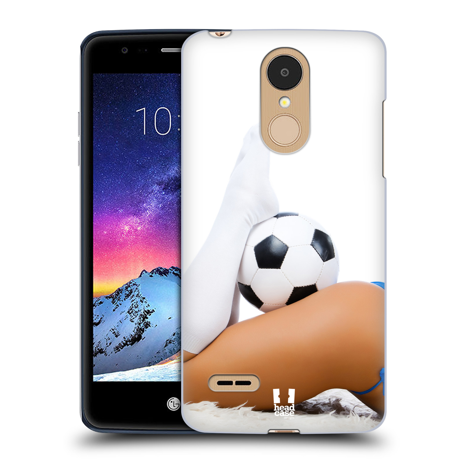 HEAD CASE plastový obal na mobil LG K9 / K8 2018 vzor Fotbalové modelky PODKOLENKY