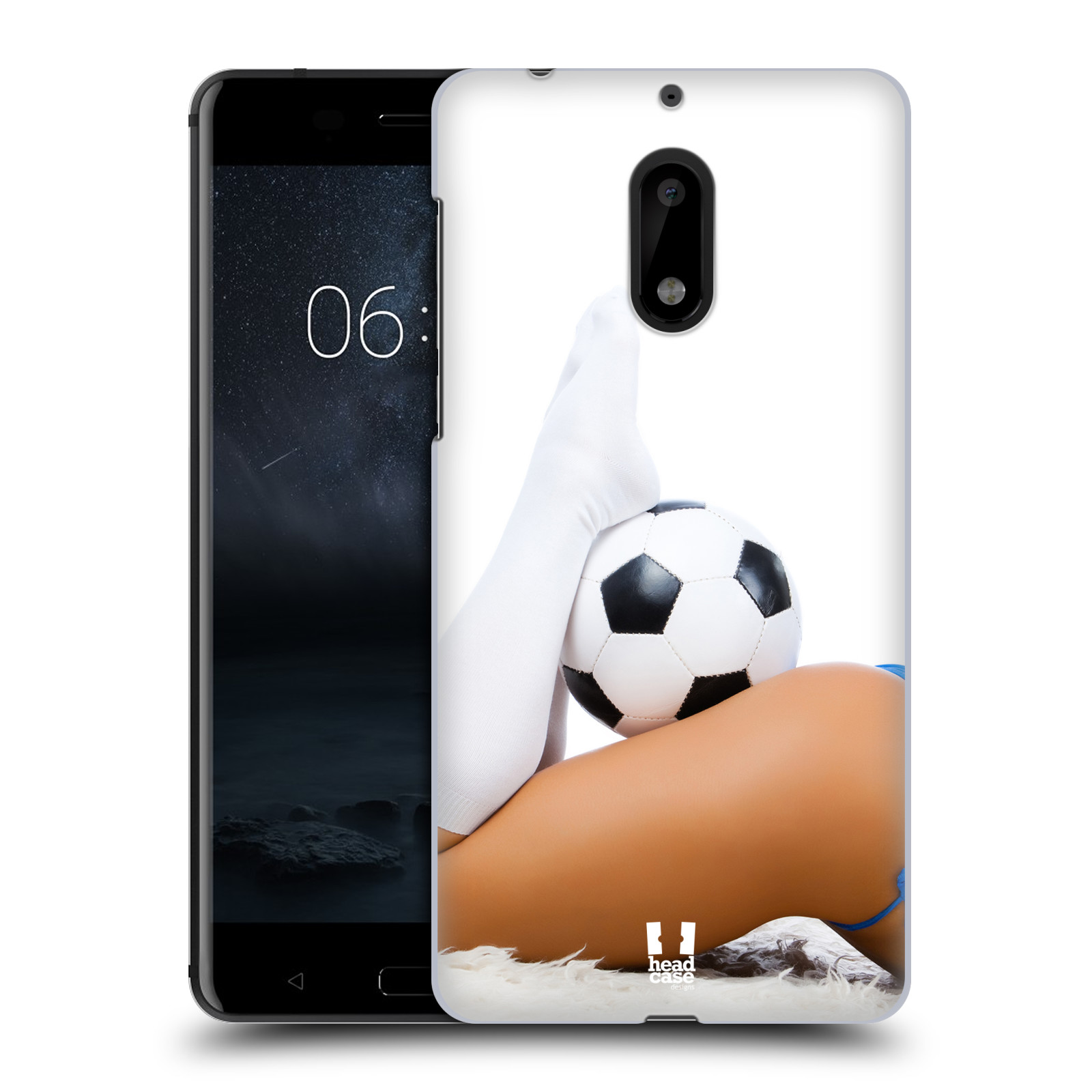HEAD CASE plastový obal na mobil Nokia 6 vzor Fotbalové modelky PODKOLENKY