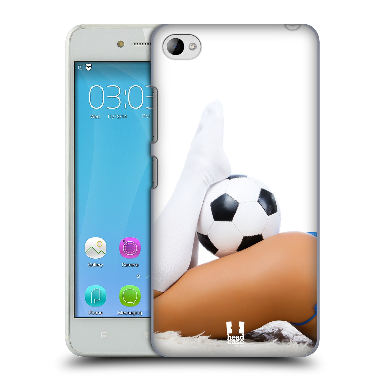 HEAD CASE pevný plastový obal na mobil LENOVO S90 vzor Fotbalové modelky PODKOLENKY