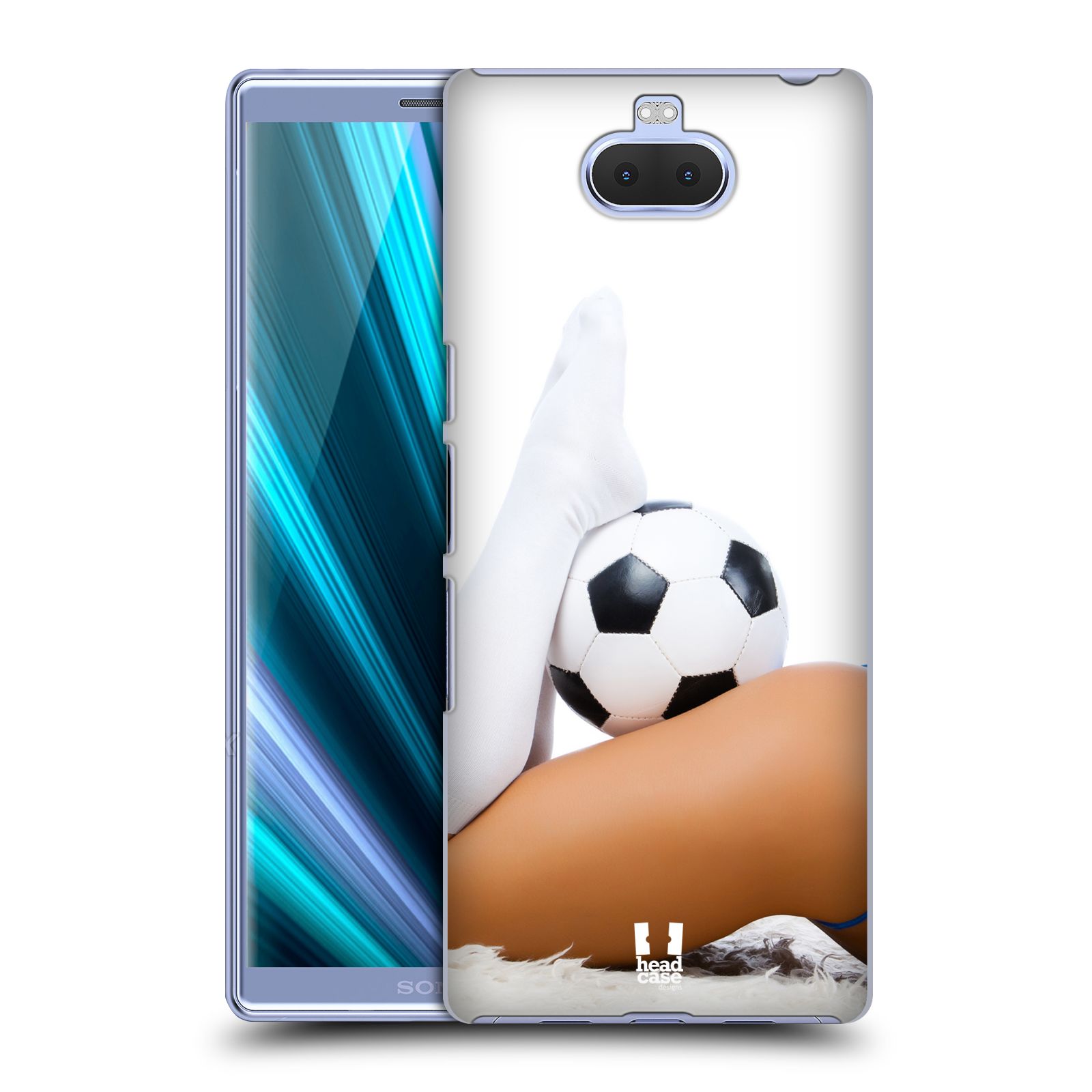 Pouzdro na mobil Sony Xperia 10 - Head Case - vzor Fotbalové modelky PODKOLENKY
