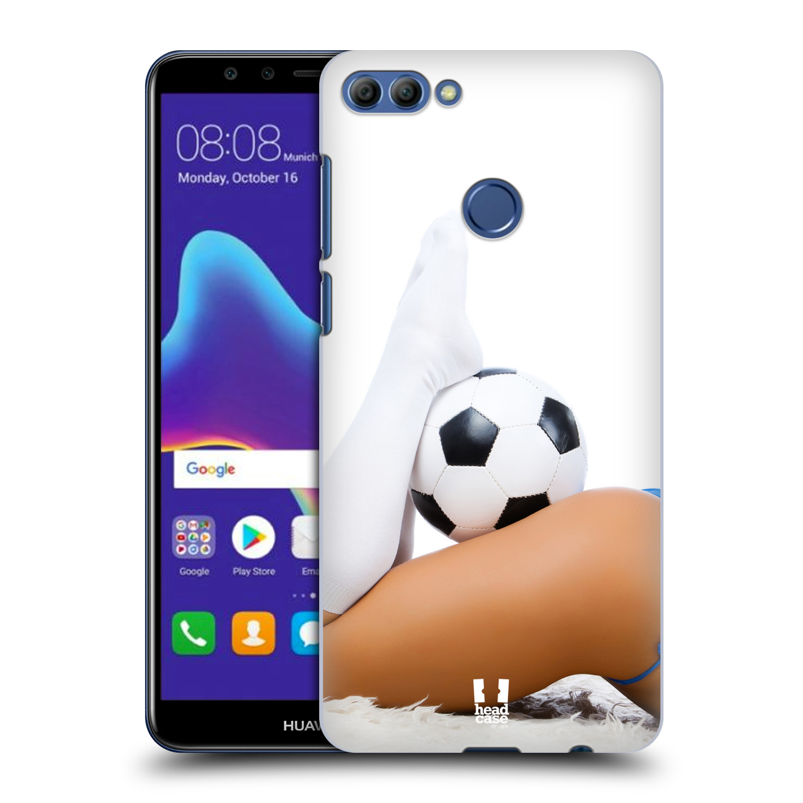HEAD CASE plastový obal na mobil Huawei Y9 2018 vzor Fotbalové modelky PODKOLENKY