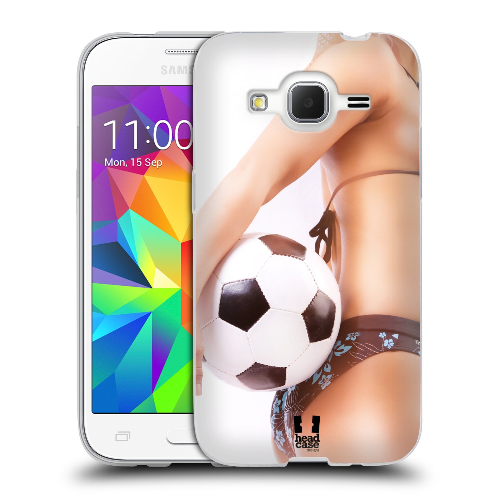HEAD CASE silikonový obal na mobil Samsung Galaxy Core Prime (G360) vzor Fotbalové modelky KOPACÍ MÍČ