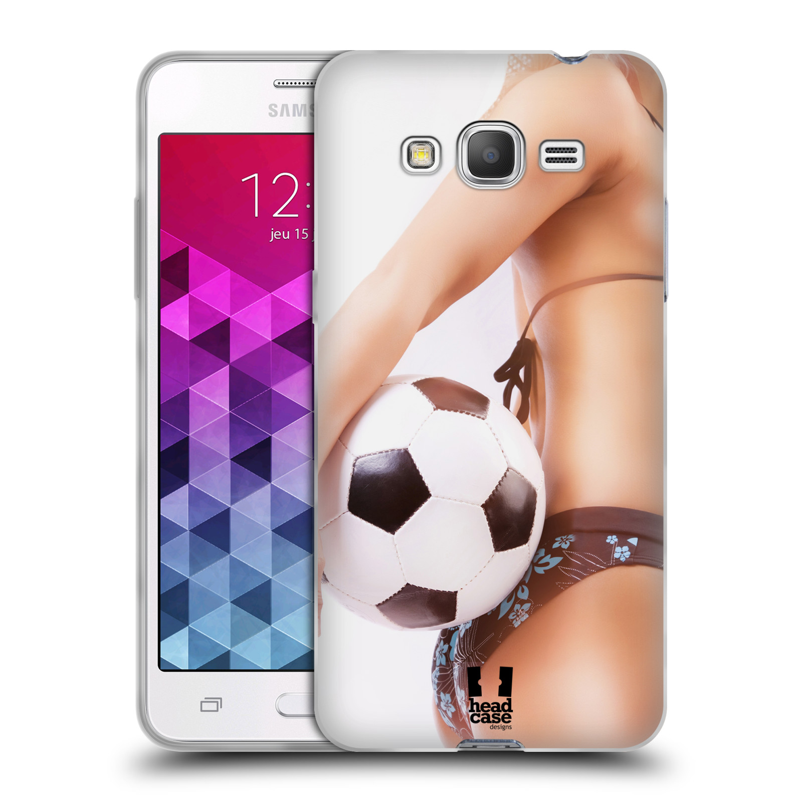 HEAD CASE silikonový obal na mobil Samsung Galaxy GRAND PRIME vzor Fotbalové modelky KOPACÍ MÍČ