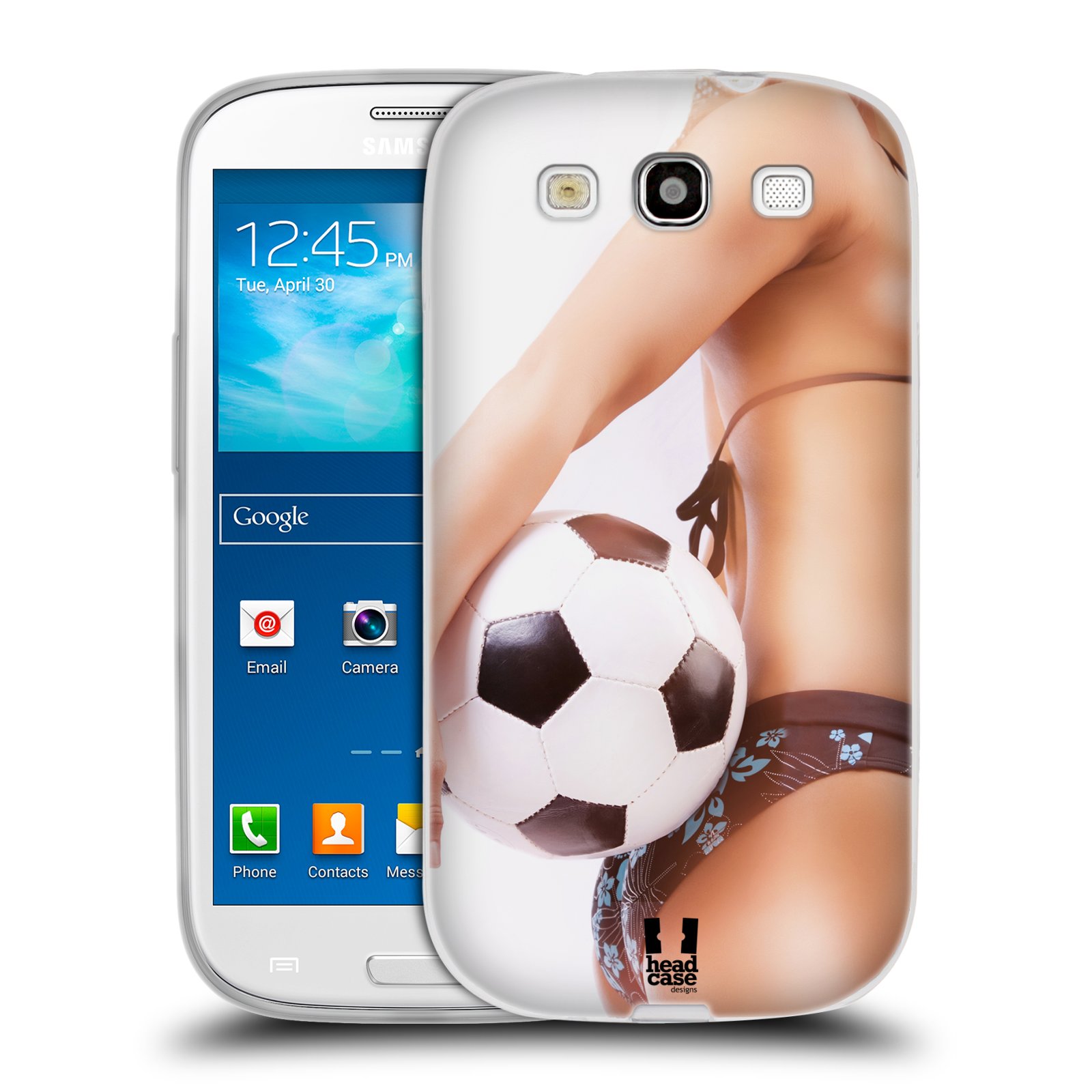 HEAD CASE silikonový obal na mobil Samsung Galaxy S3 i9300 vzor Fotbalové modelky KOPACÍ MÍČ