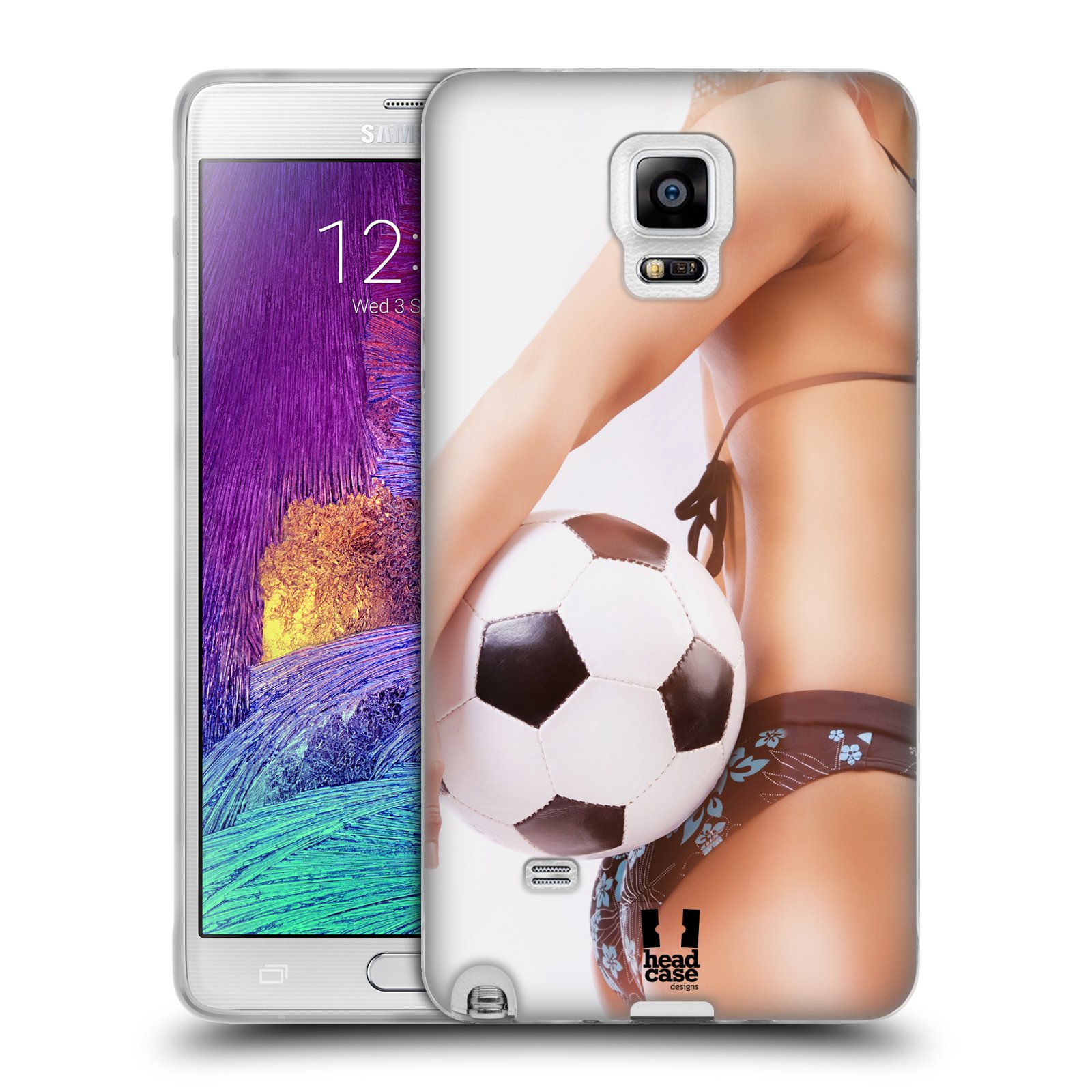 HEAD CASE silikonový obal na mobil Samsung Galaxy Note 4 (N910) vzor Fotbalové modelky KOPACÍ MÍČ
