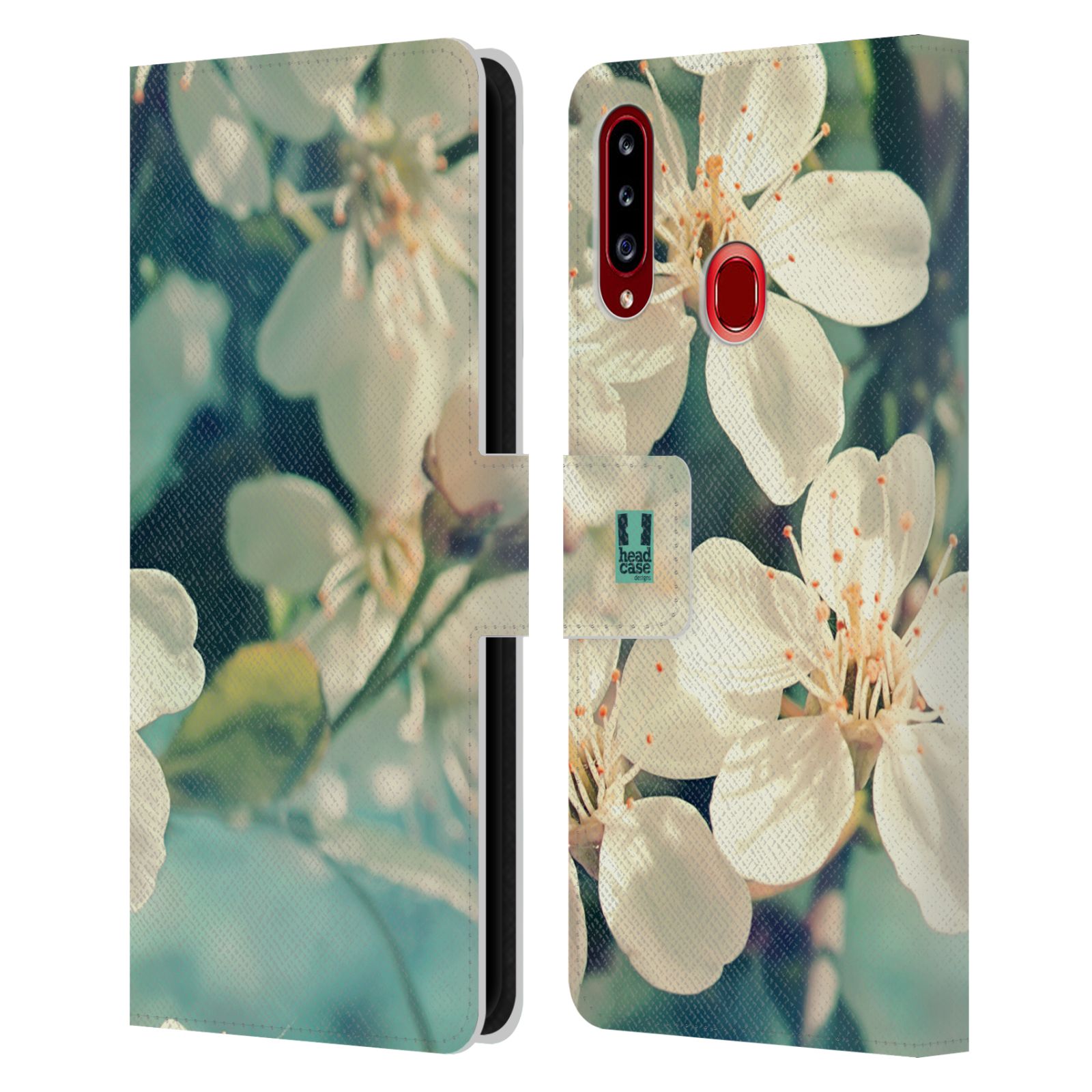 HEAD CASE Flipové pouzdro pro mobil Samsung Galaxy A20s květy foto rozkvetlá třešeň