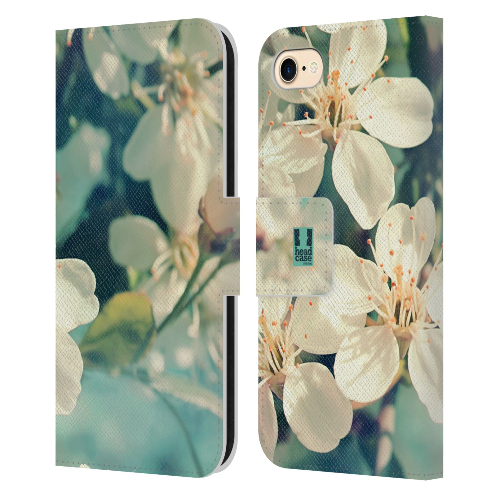 HEAD CASE Flipové pouzdro pro mobil Apple Iphone 7/8/SE 2020 květy foto rozkvetlá třešeň