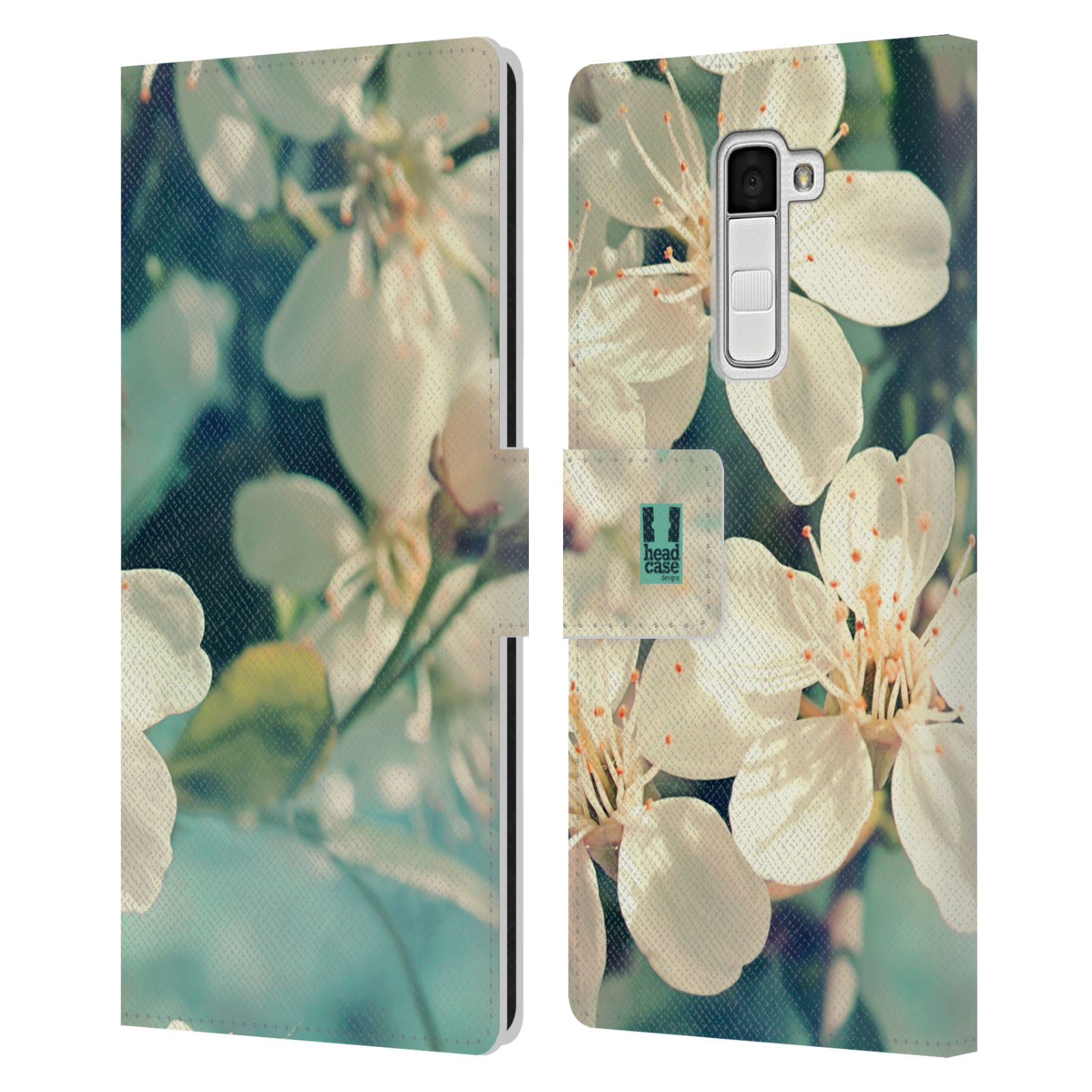 HEAD CASE Flipové pouzdro pro mobil LG K10 květy foto rozkvetlá třešeň