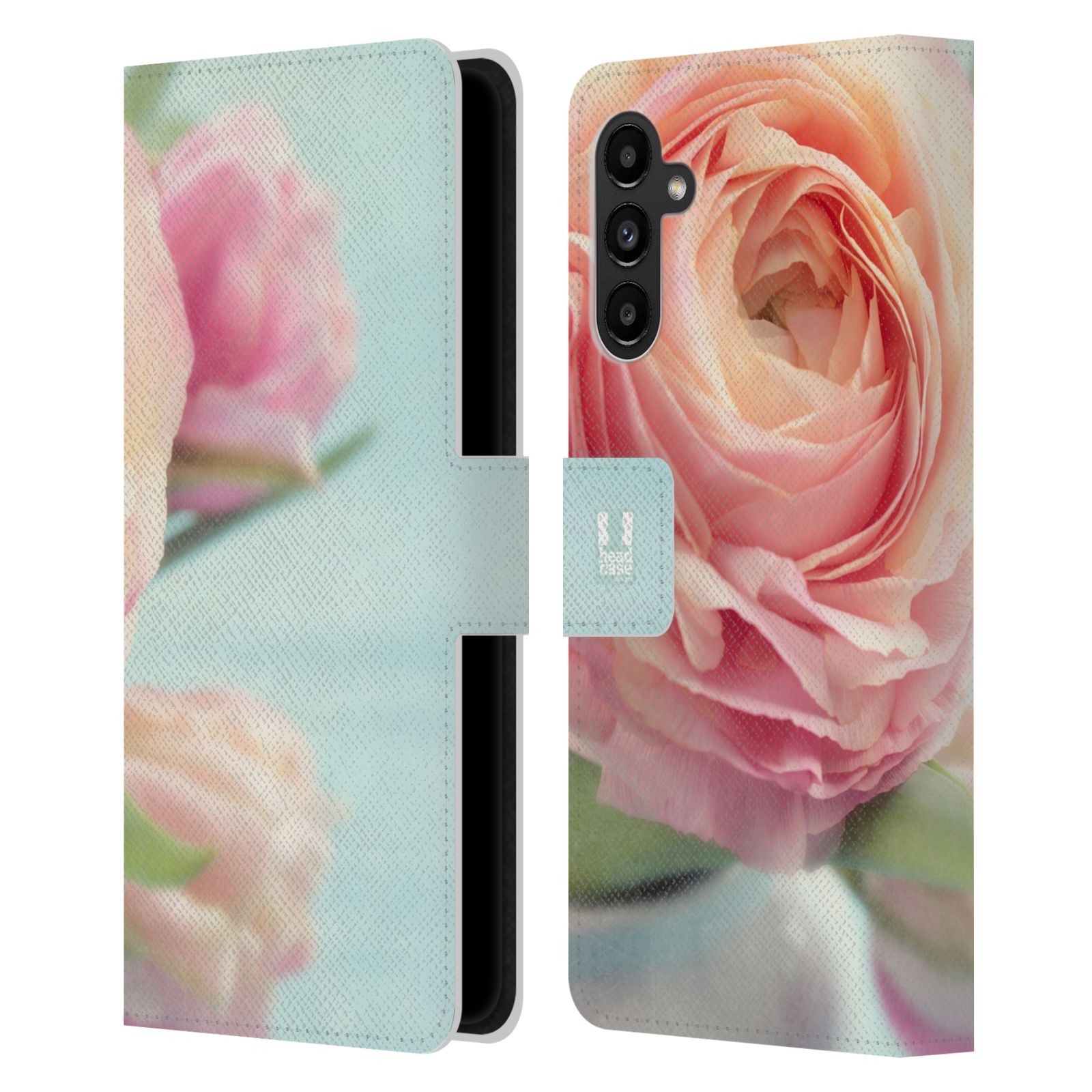 Pouzdro HEAD CASE na mobil Samsung Galaxy A13 5G květy foto růže růžová