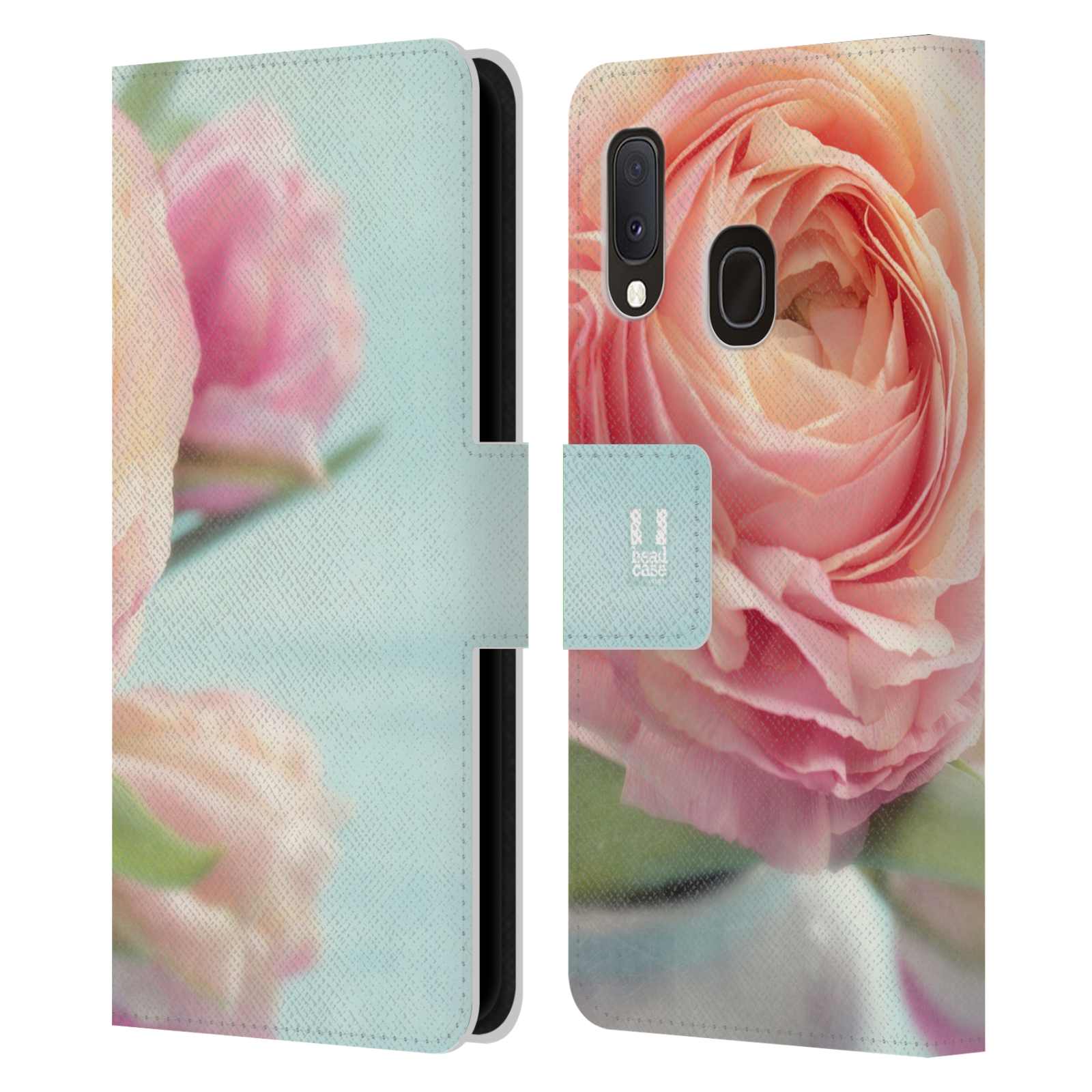 Pouzdro na mobil Samsung Galaxy A20e květy foto růže růžová