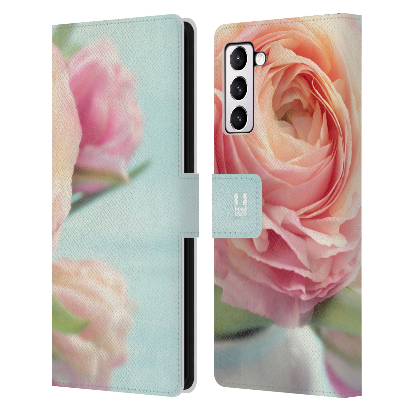 Pouzdro HEAD CASE na mobil Samsung Galaxy S21+ 5G / S21 PLUS 5G květy foto růže růžová