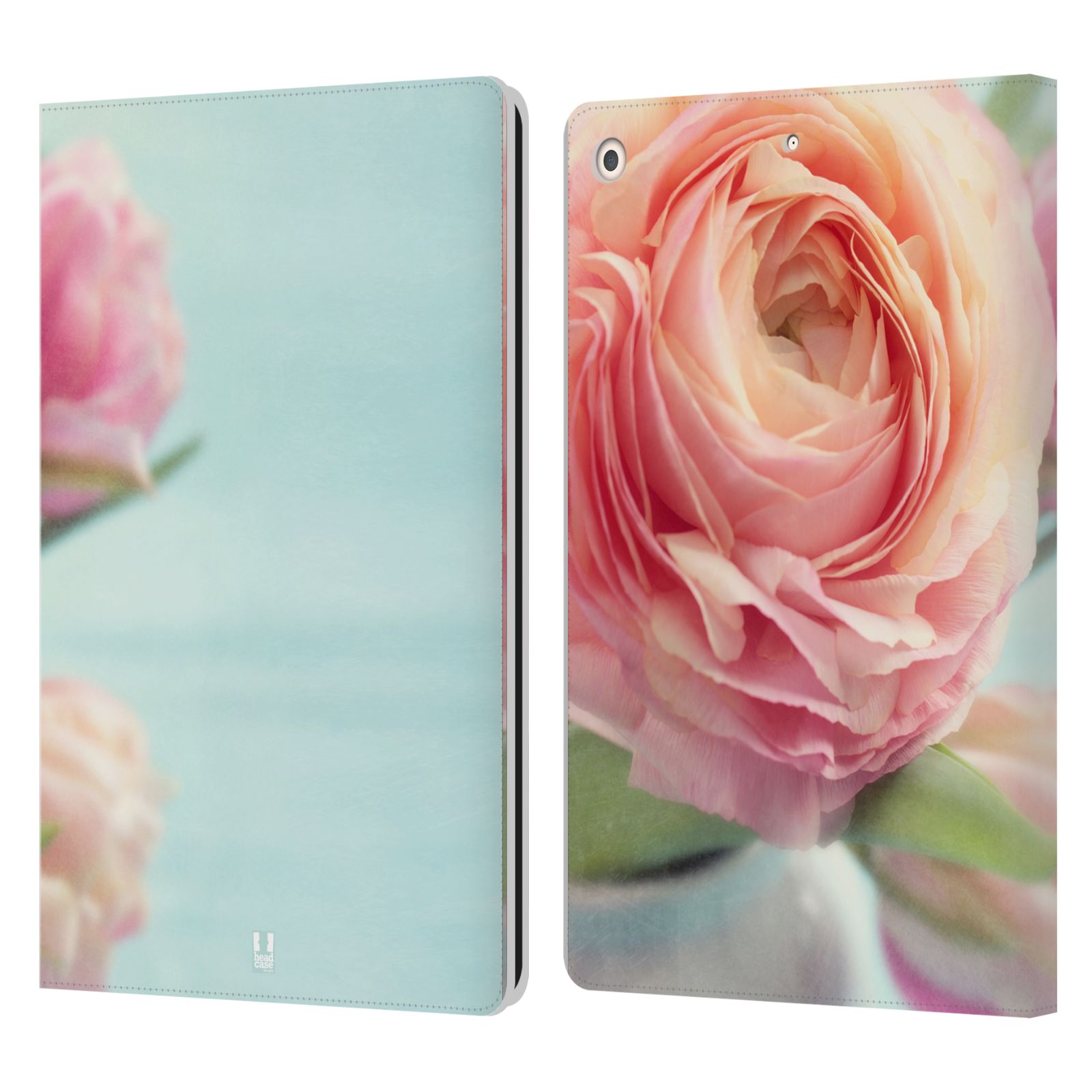 Pouzdro pro tablet Apple Ipad 10.2 - HEAD CASE - květy foto růže růžová