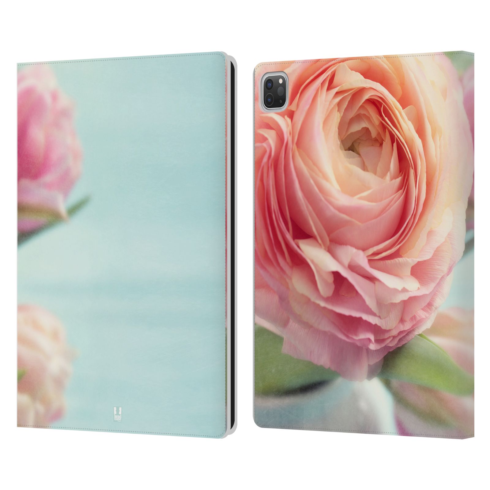 Pouzdro pro tablet Apple Ipad Pro 12.9 - HEAD CASE - květy foto růže růžová