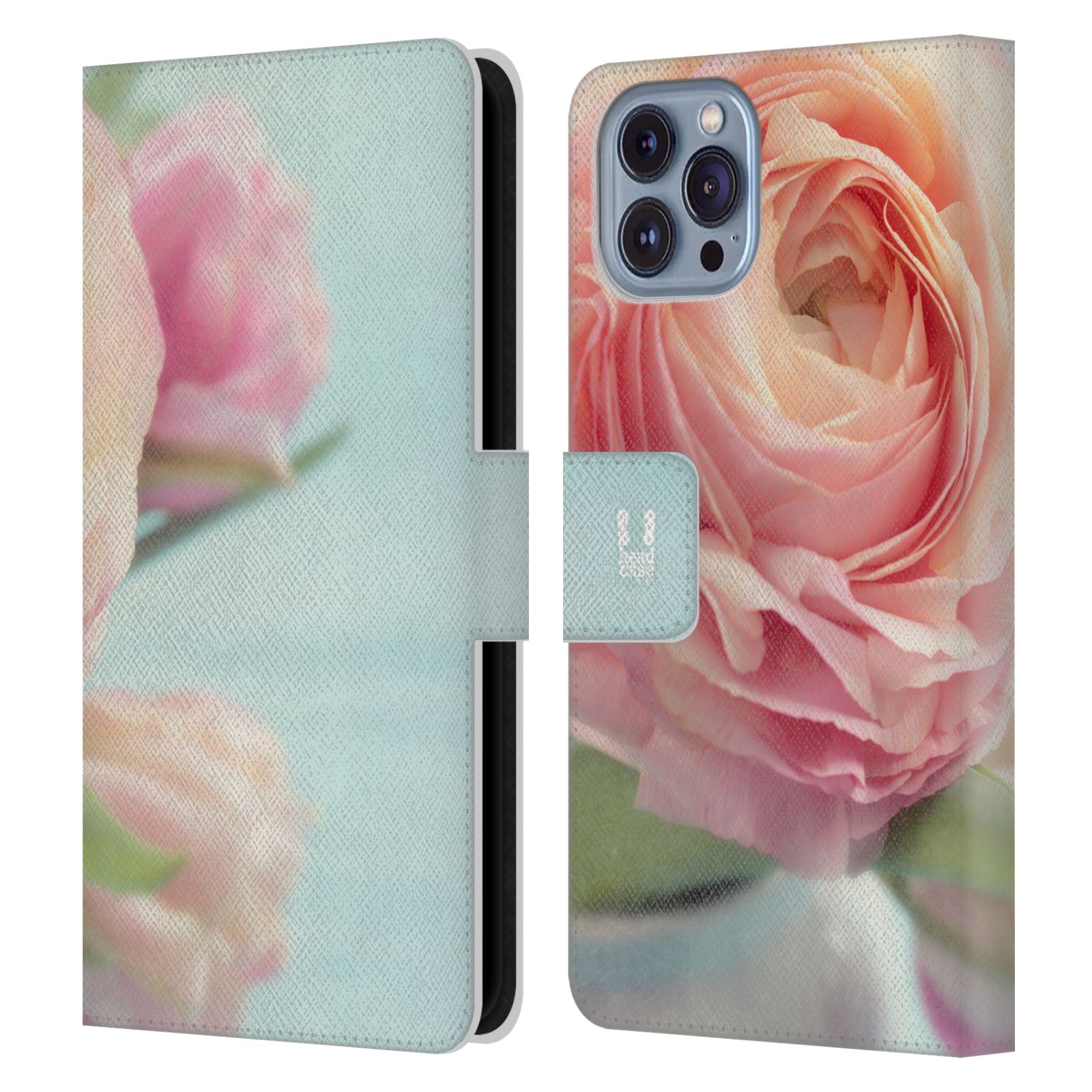 Pouzdro HEAD CASE na mobil Apple Iphone 14 květy foto růže růžová