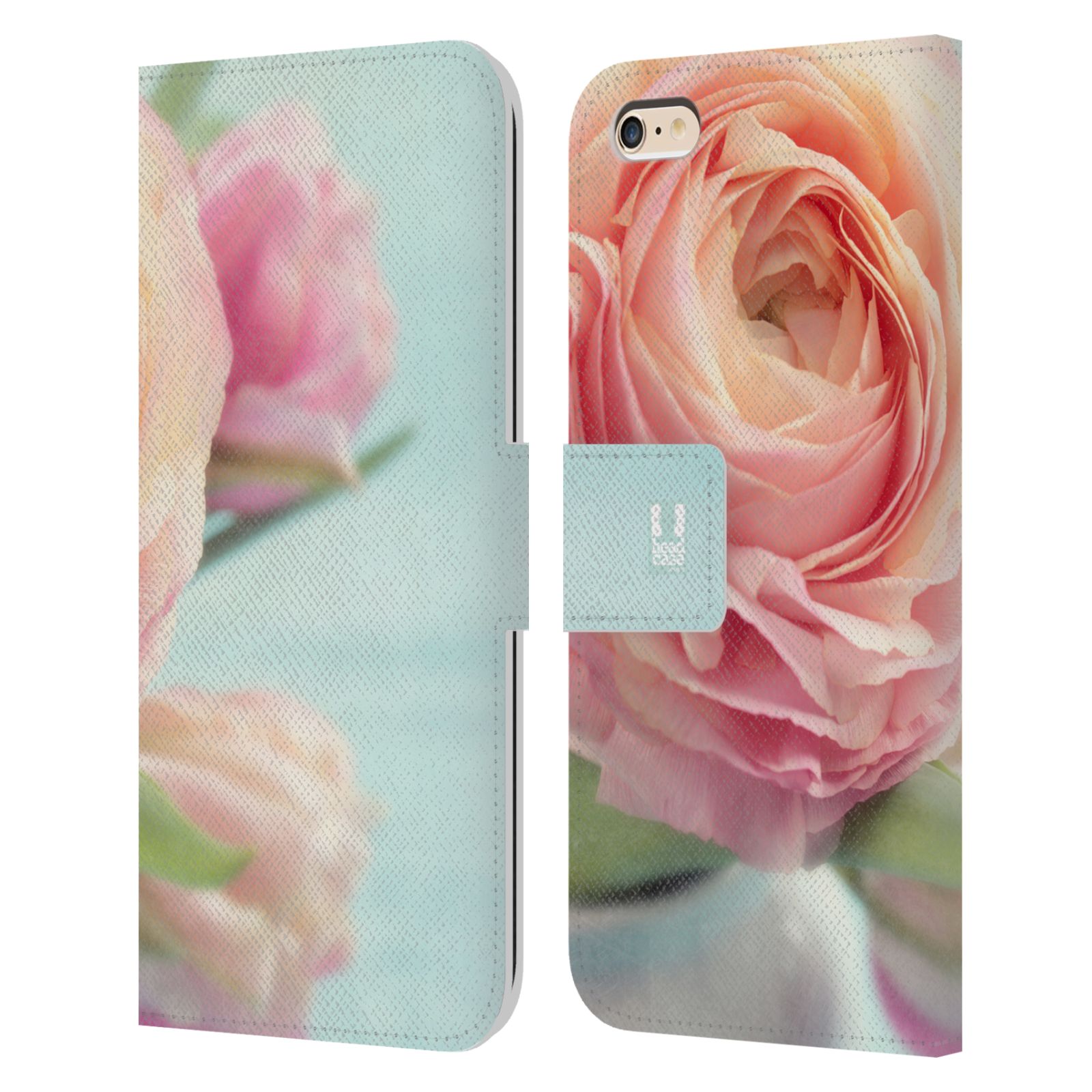 HEAD CASE Flipové pouzdro pro mobil Apple Iphone 6 PLUS / 6S PLUS květy foto růže růžová