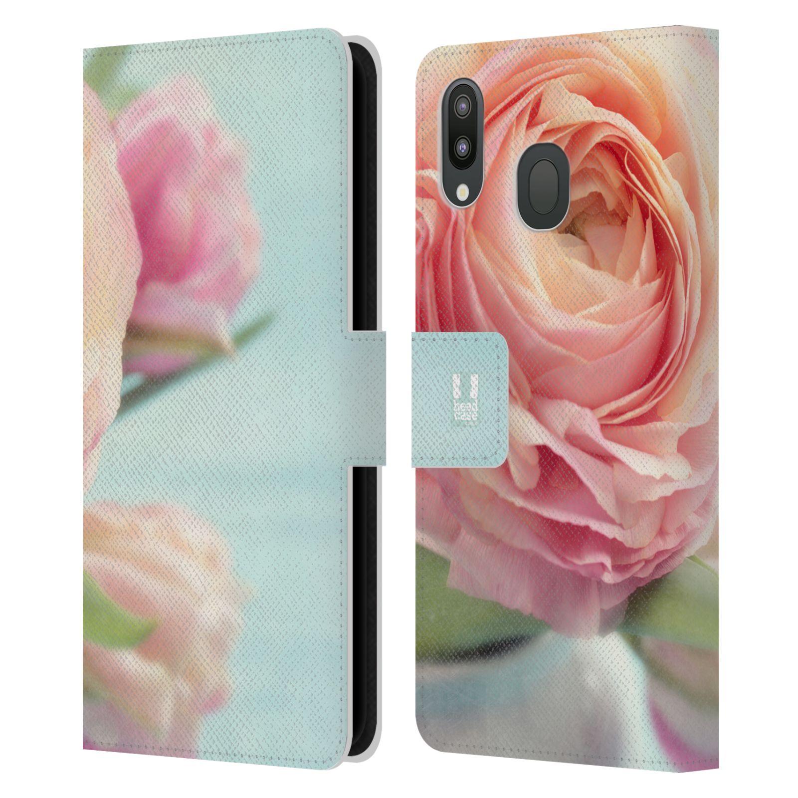 Pouzdro na mobil Samsung Galaxy M20 květy foto růže růžová