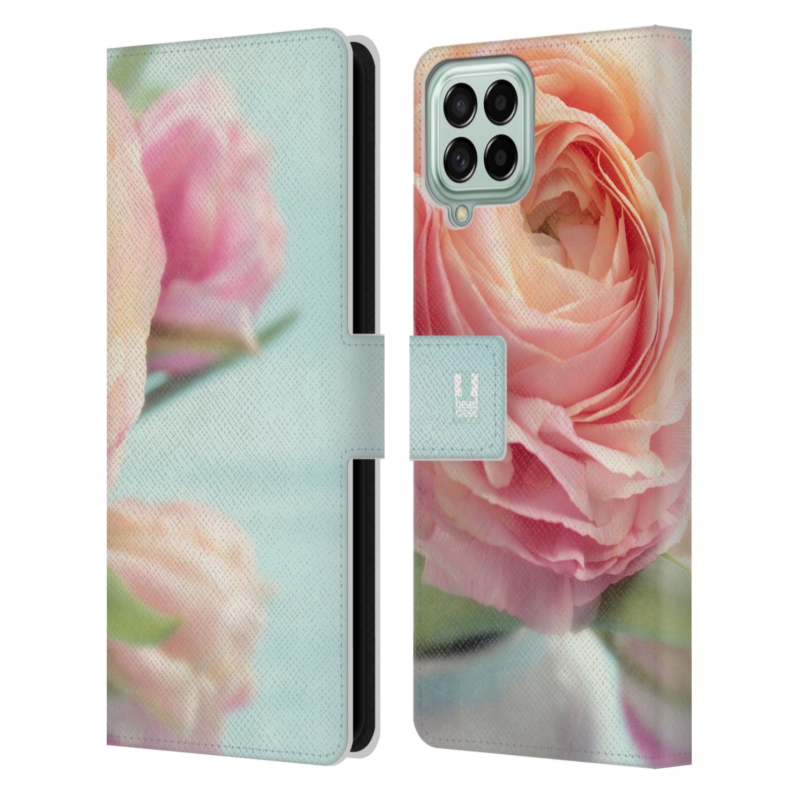 Pouzdro HEAD CASE na mobil Samsung Galaxy M53 5G květy foto růže růžová