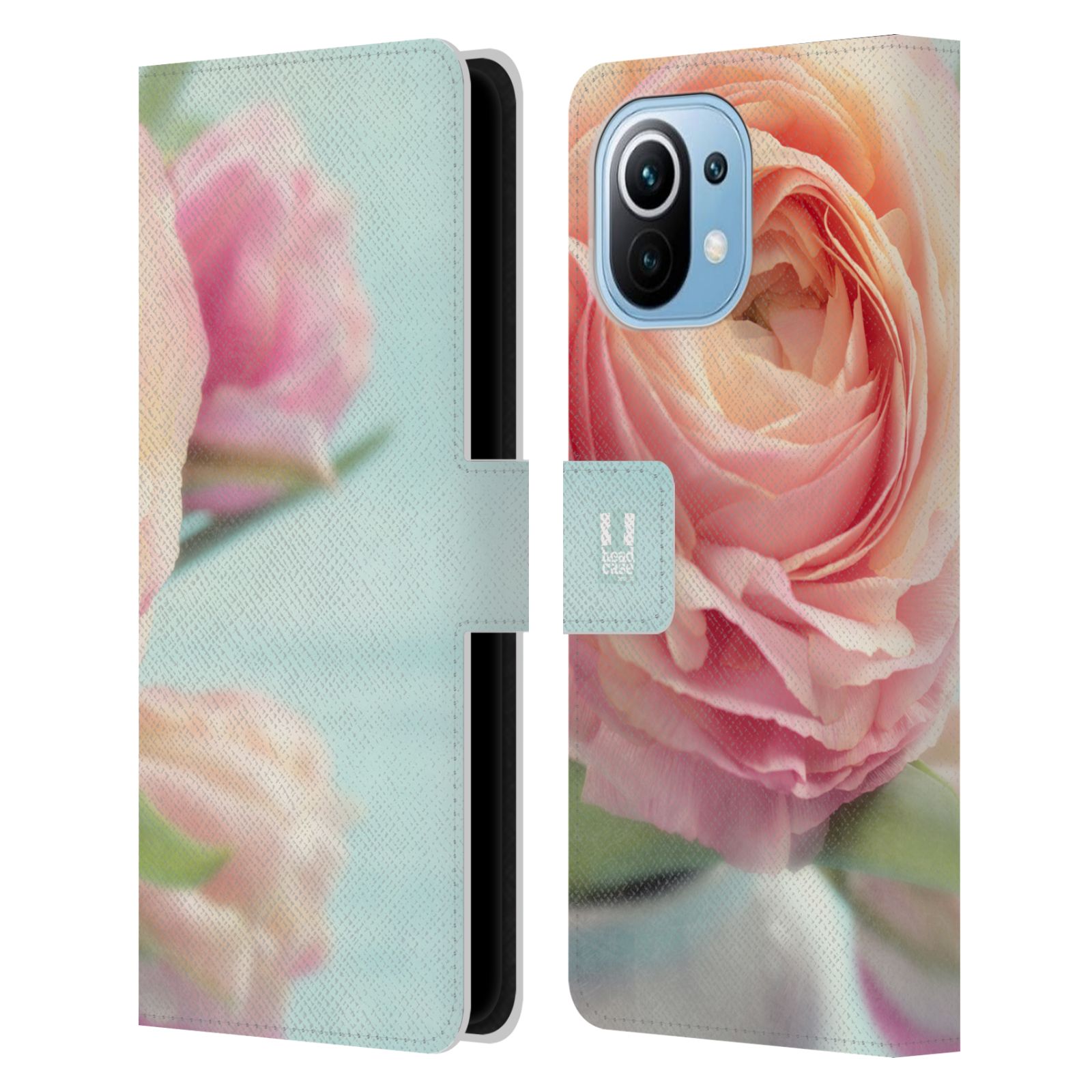Pouzdro HEAD CASE na mobil Xiaomi Mi 11 květy foto růže růžová