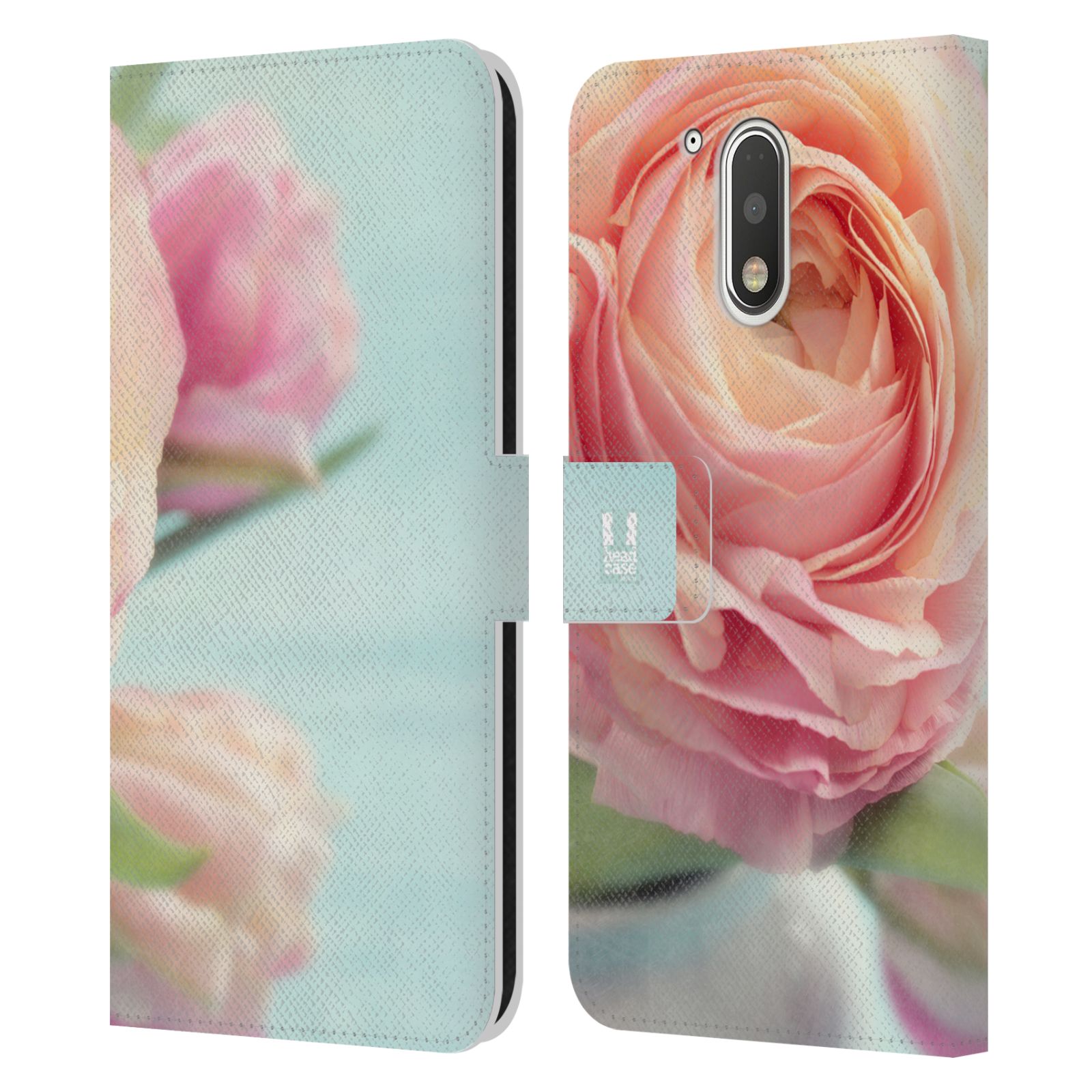 Pouzdro HEAD CASE na mobil Motorola Moto G41 květy foto růže růžová