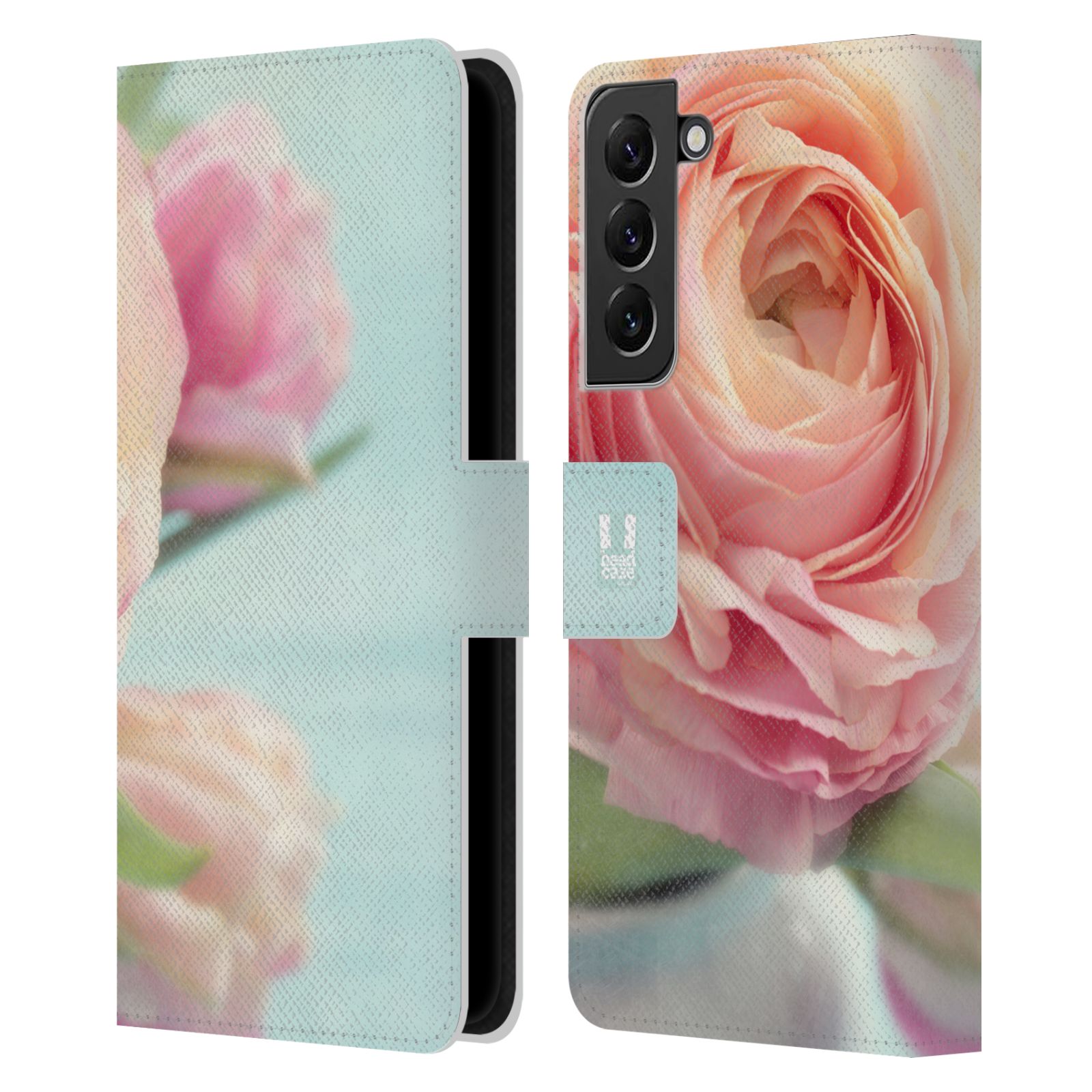 Pouzdro HEAD CASE na mobil Samsung Galaxy S22+ / S22+ 5G květy foto růže růžová