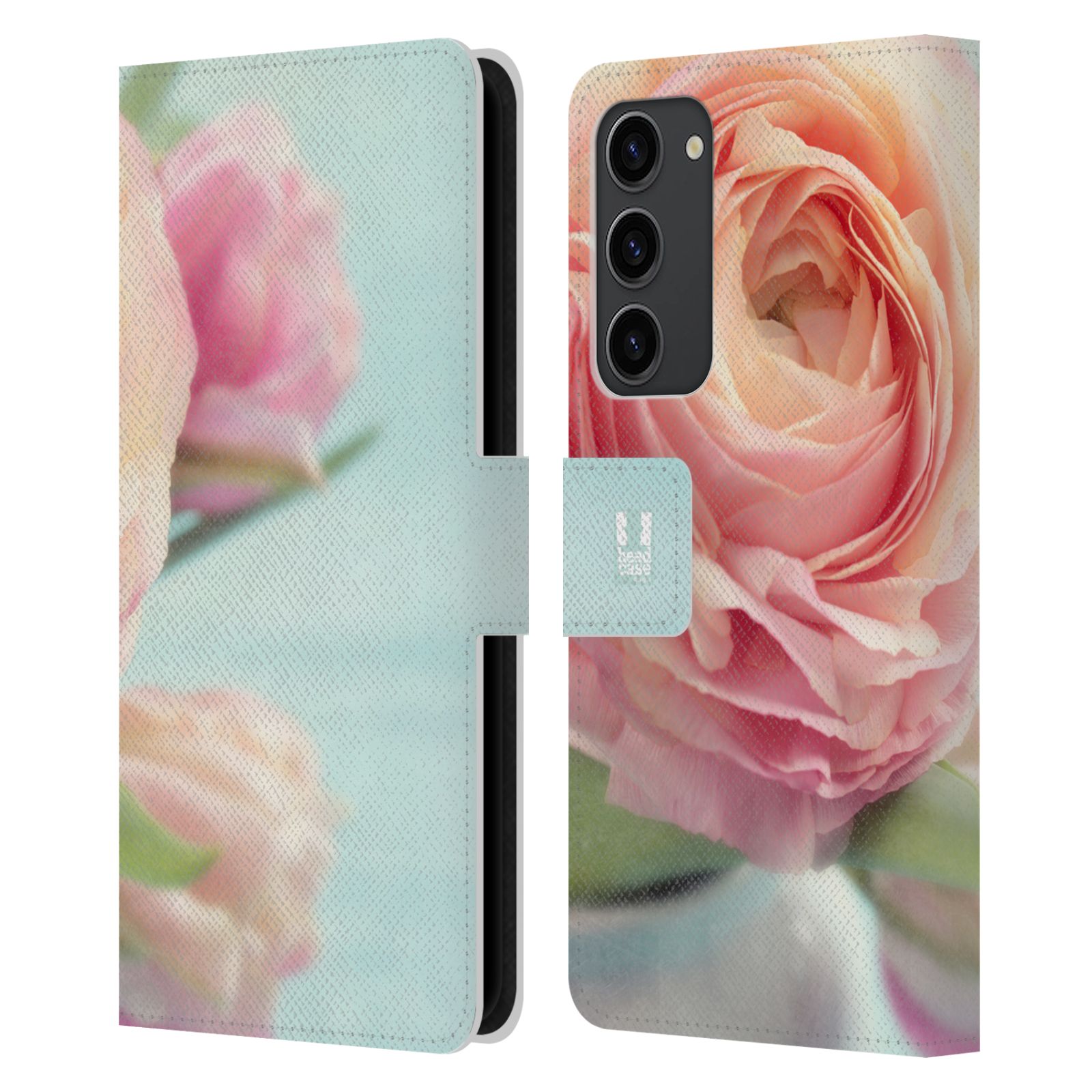Pouzdro HEAD CASE na mobil Samsung Galaxy S23+ květy foto růže růžová