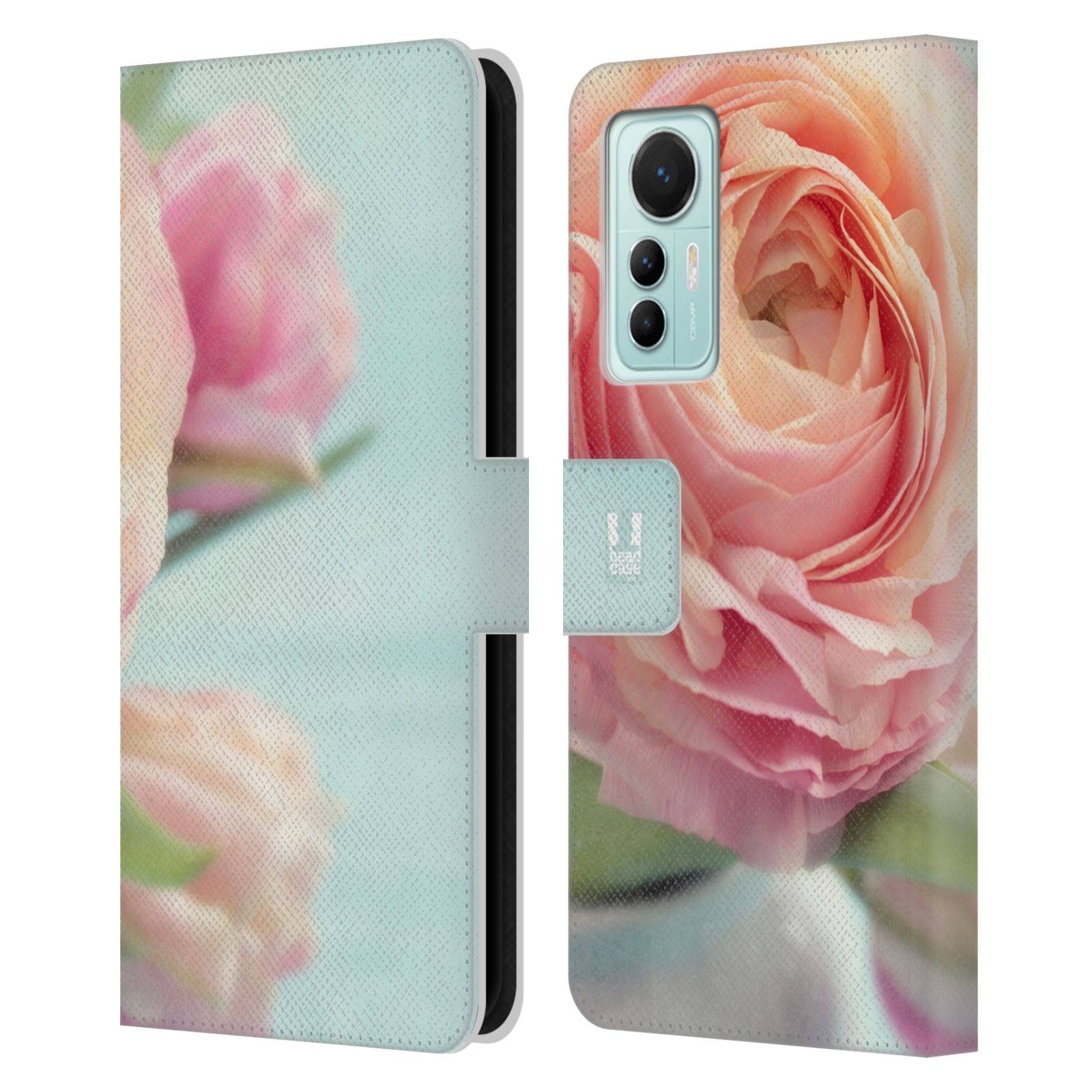 Pouzdro HEAD CASE na mobil Xiaomi 12 LITE květy foto růže růžová