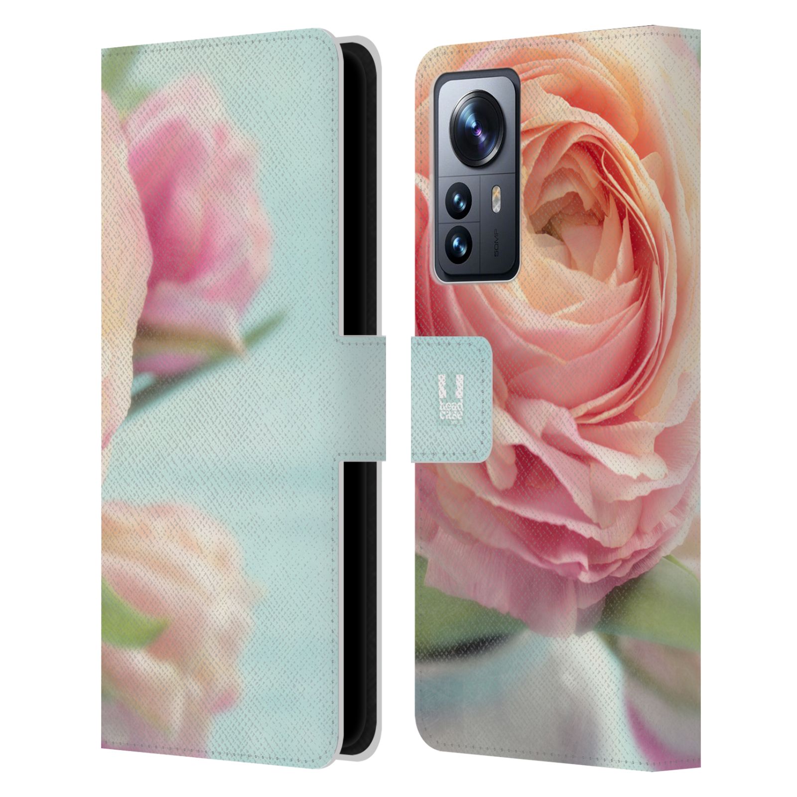 Pouzdro HEAD CASE na mobil Xiaomi 12 PRO květy foto růže růžová