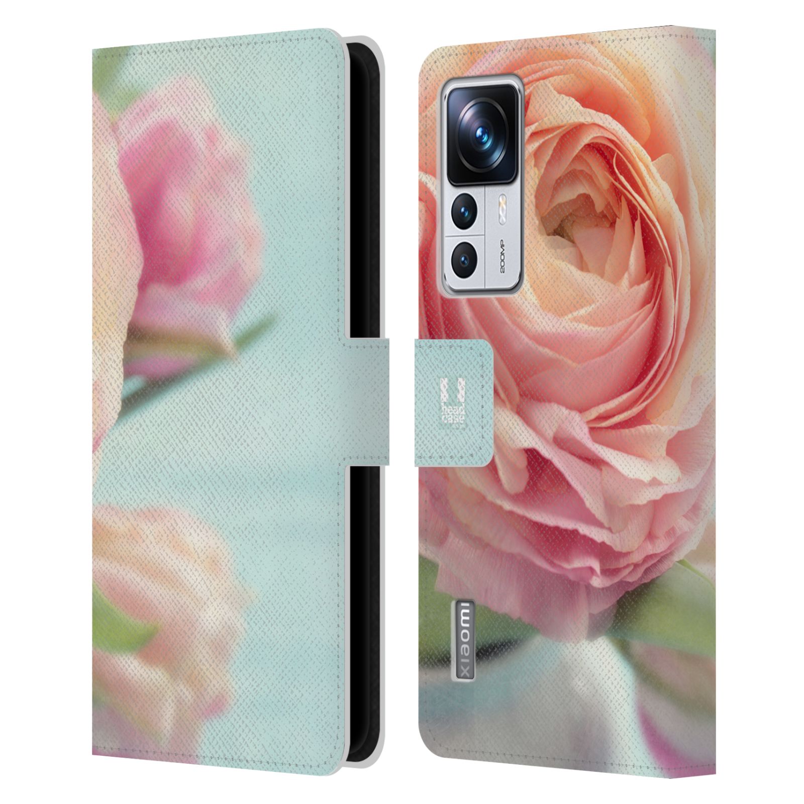 Pouzdro HEAD CASE na mobil Xiaomi 12T PRO květy foto růže růžová