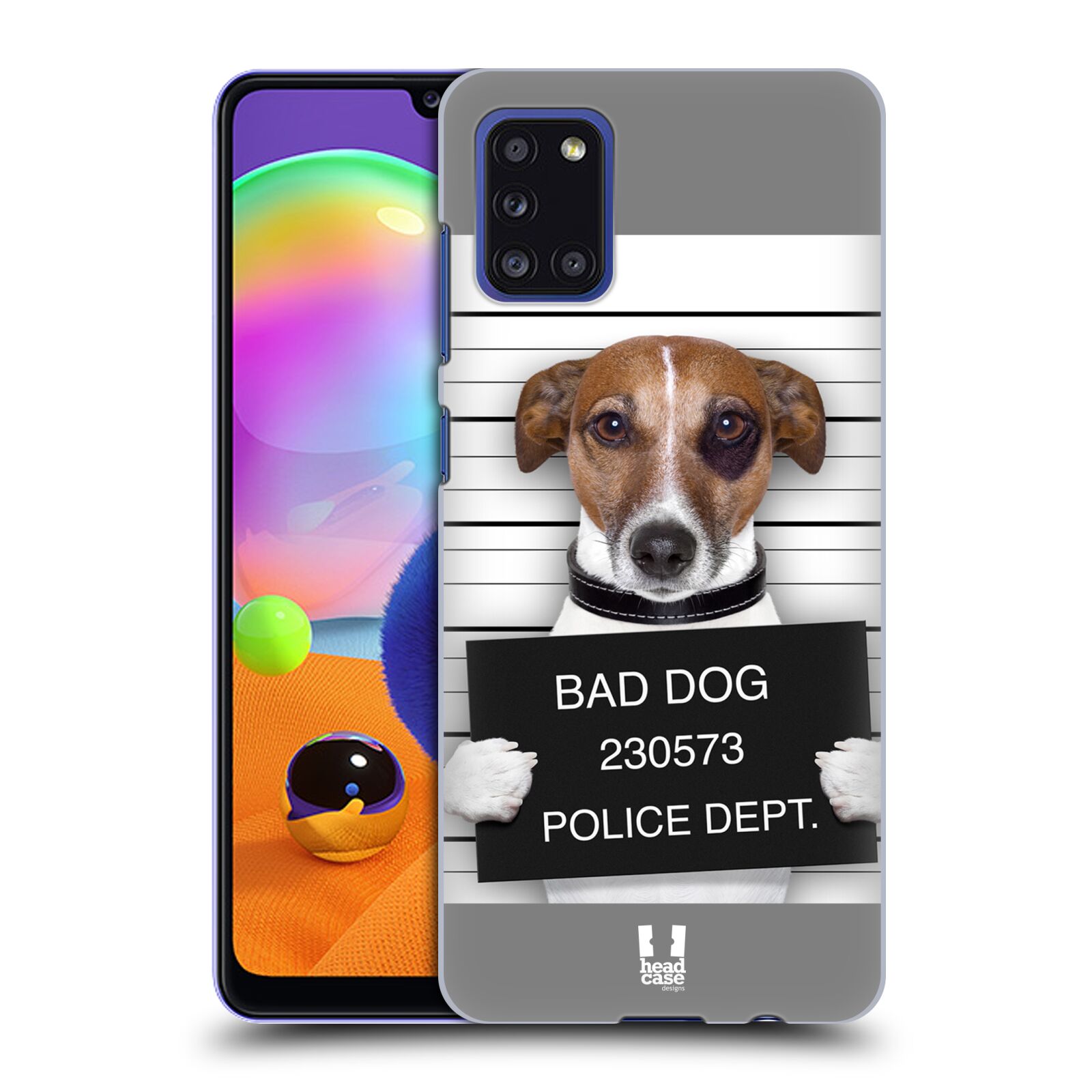 Zadní kryt na mobil Samsung Galaxy A31 vzor Legrační zvířátka pejsek na policii