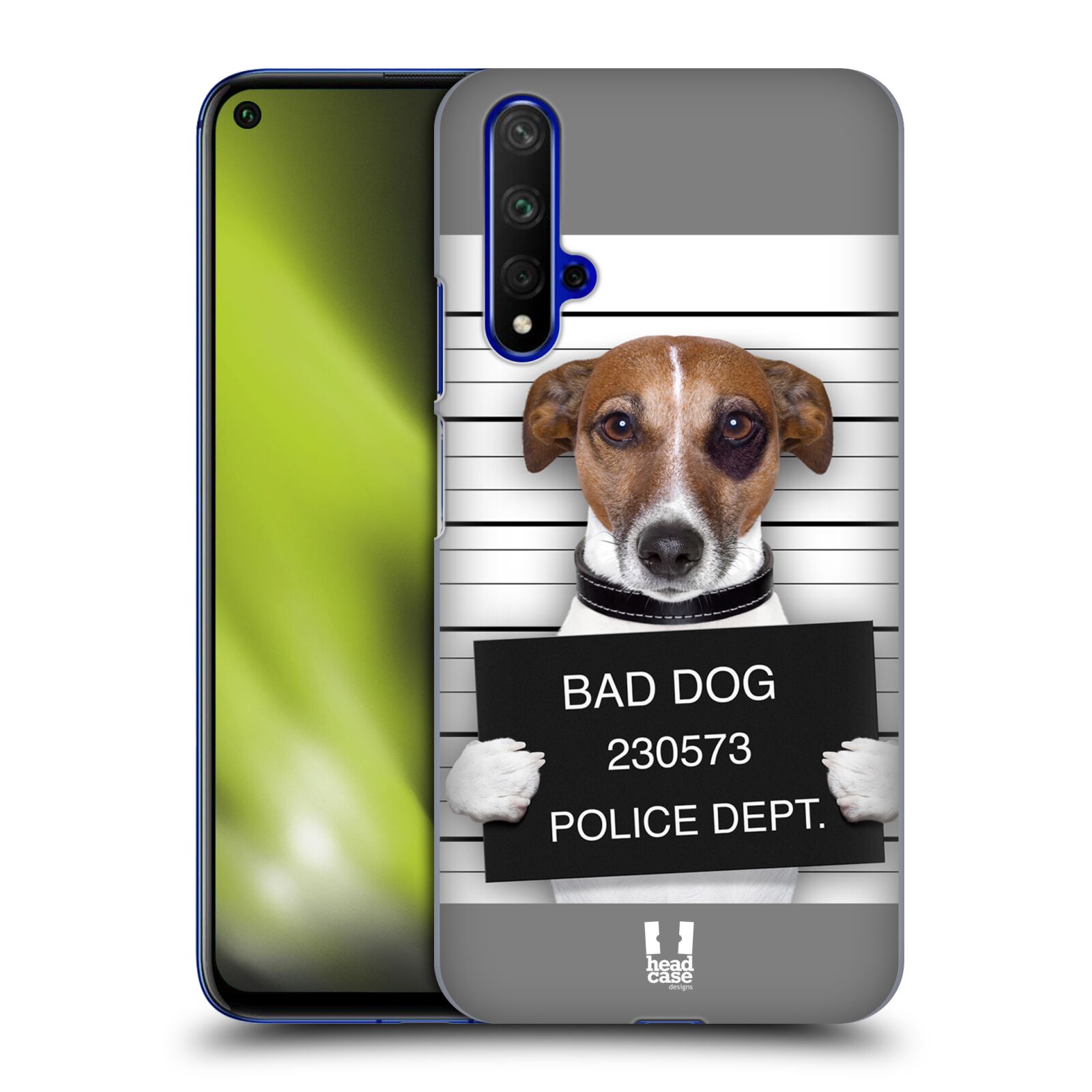 Pouzdro na mobil Honor 20 - HEAD CASE - vzor Legrační zvířátka pejsek na policii